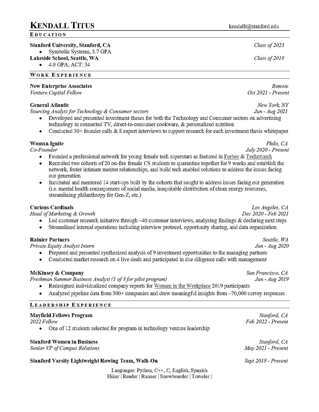 resume for business analyst seattle