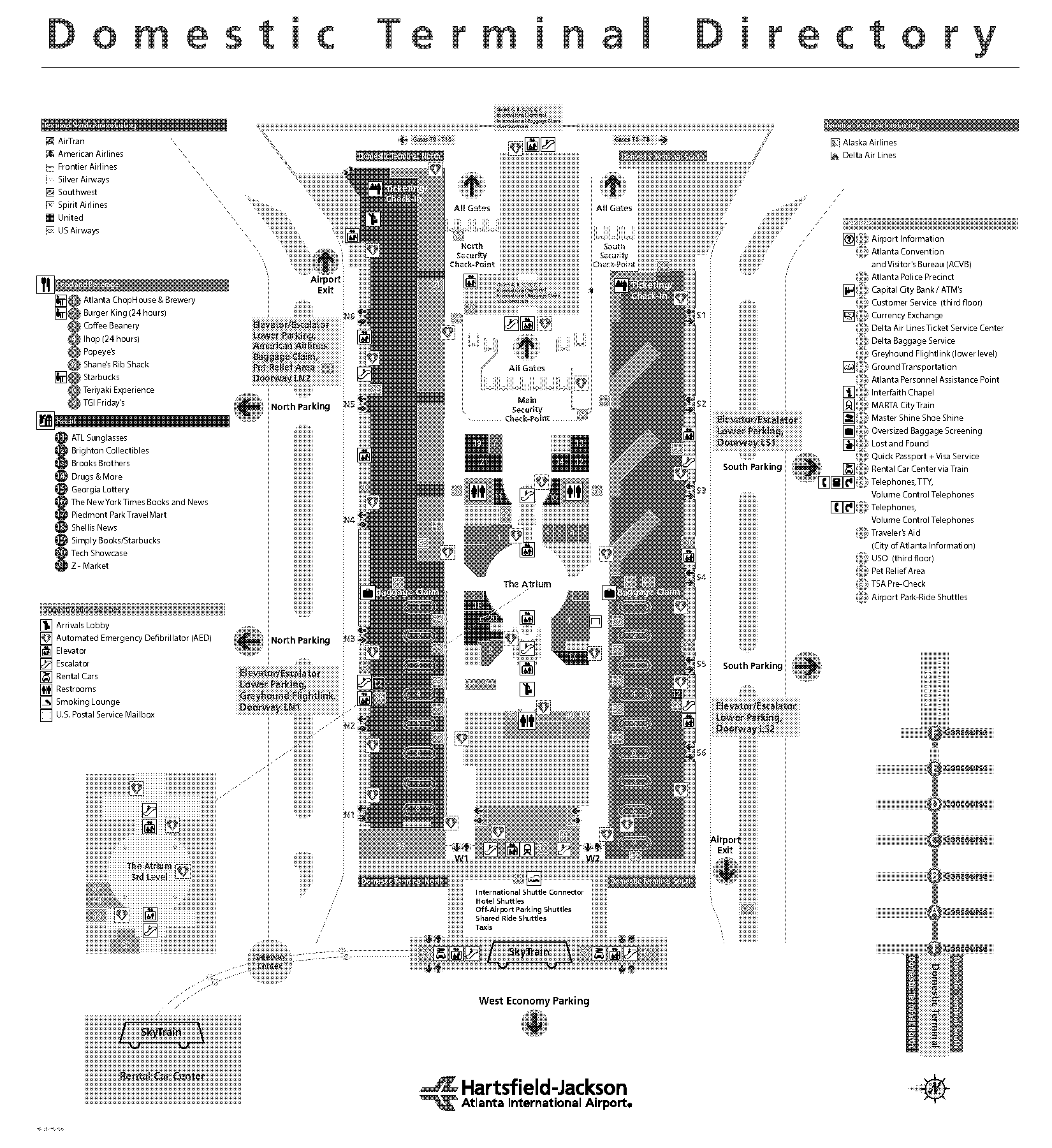 atlanta airport north terminal directions