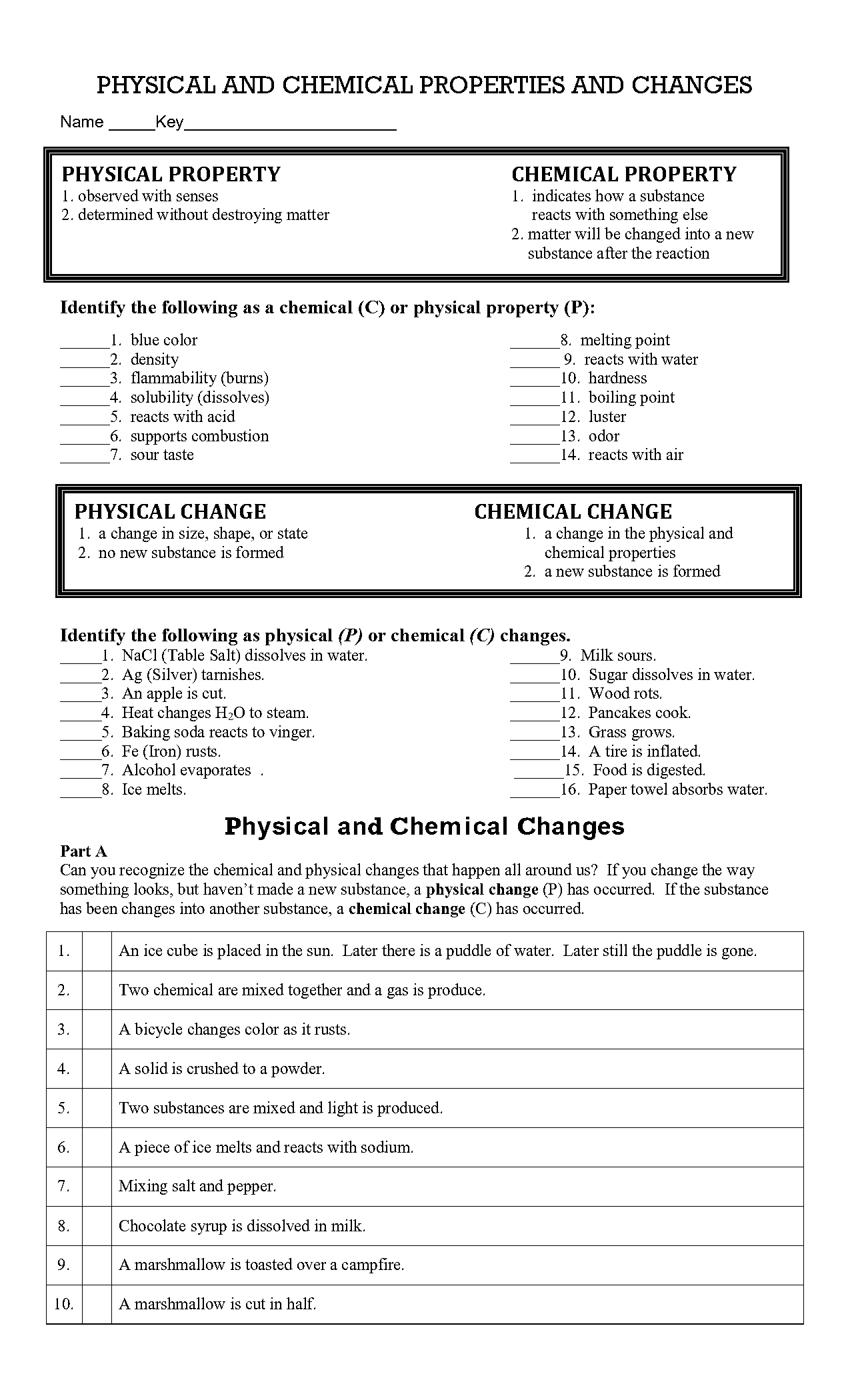 ap chemistry classification of matter worksheet answers