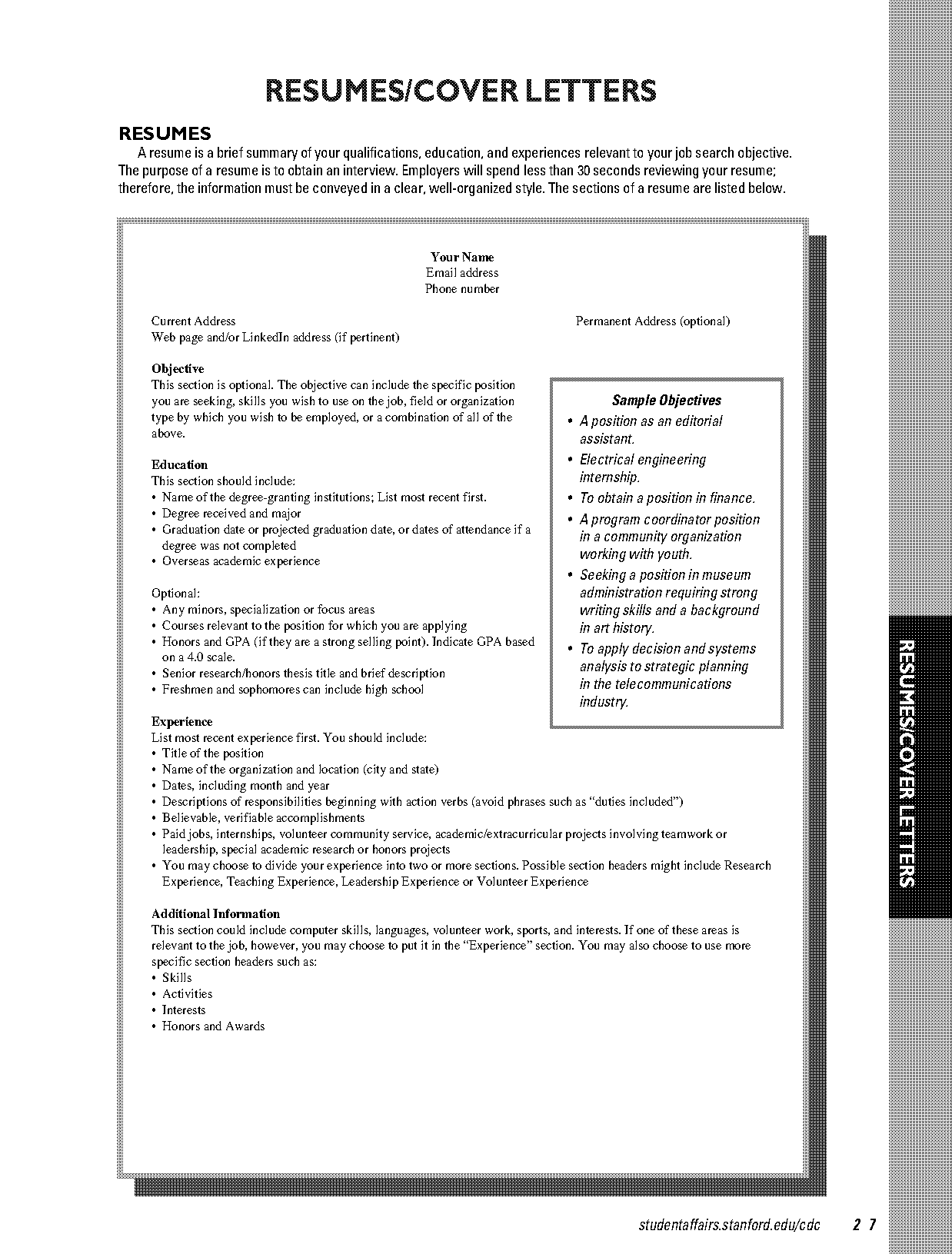 resume for programmer with no experience