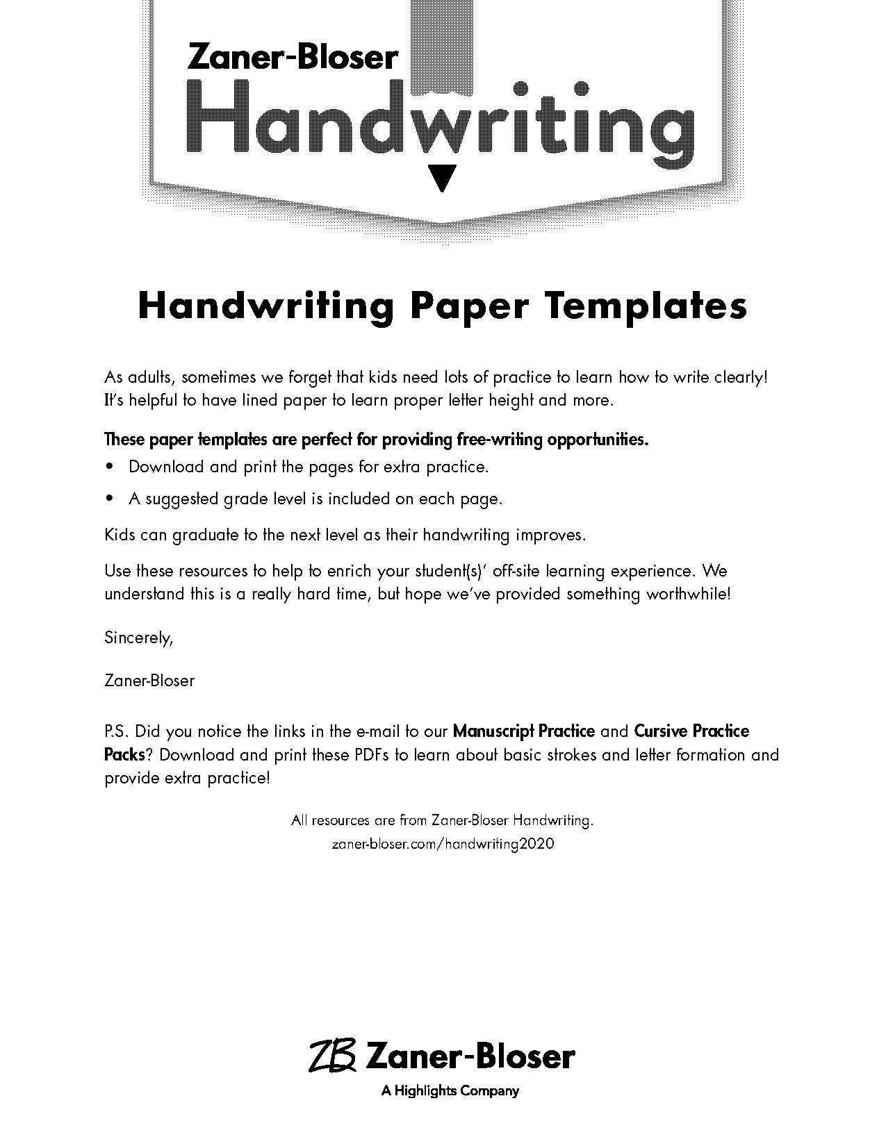 printable handwriting worksheet a