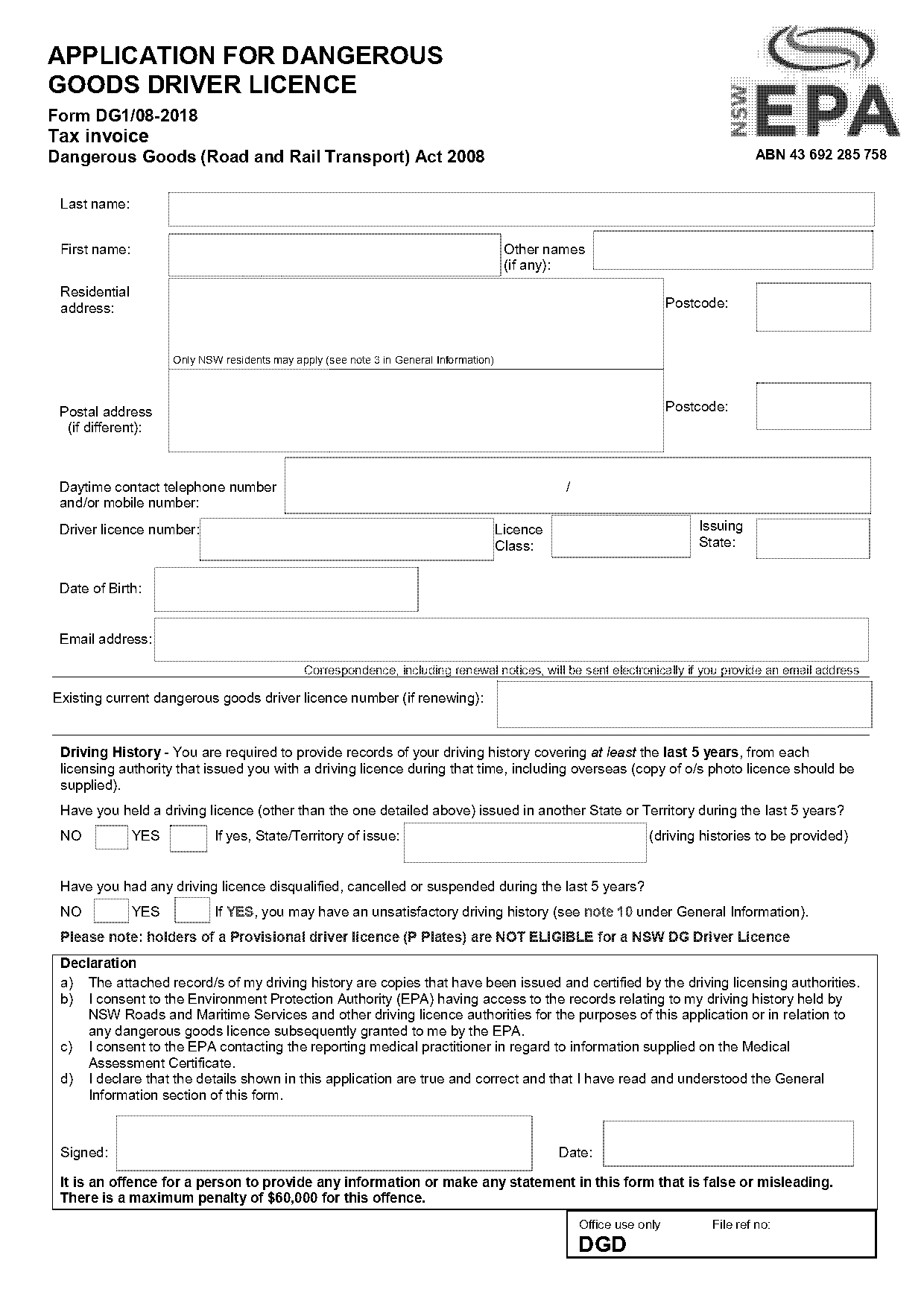 drivers licence renewal form nsw