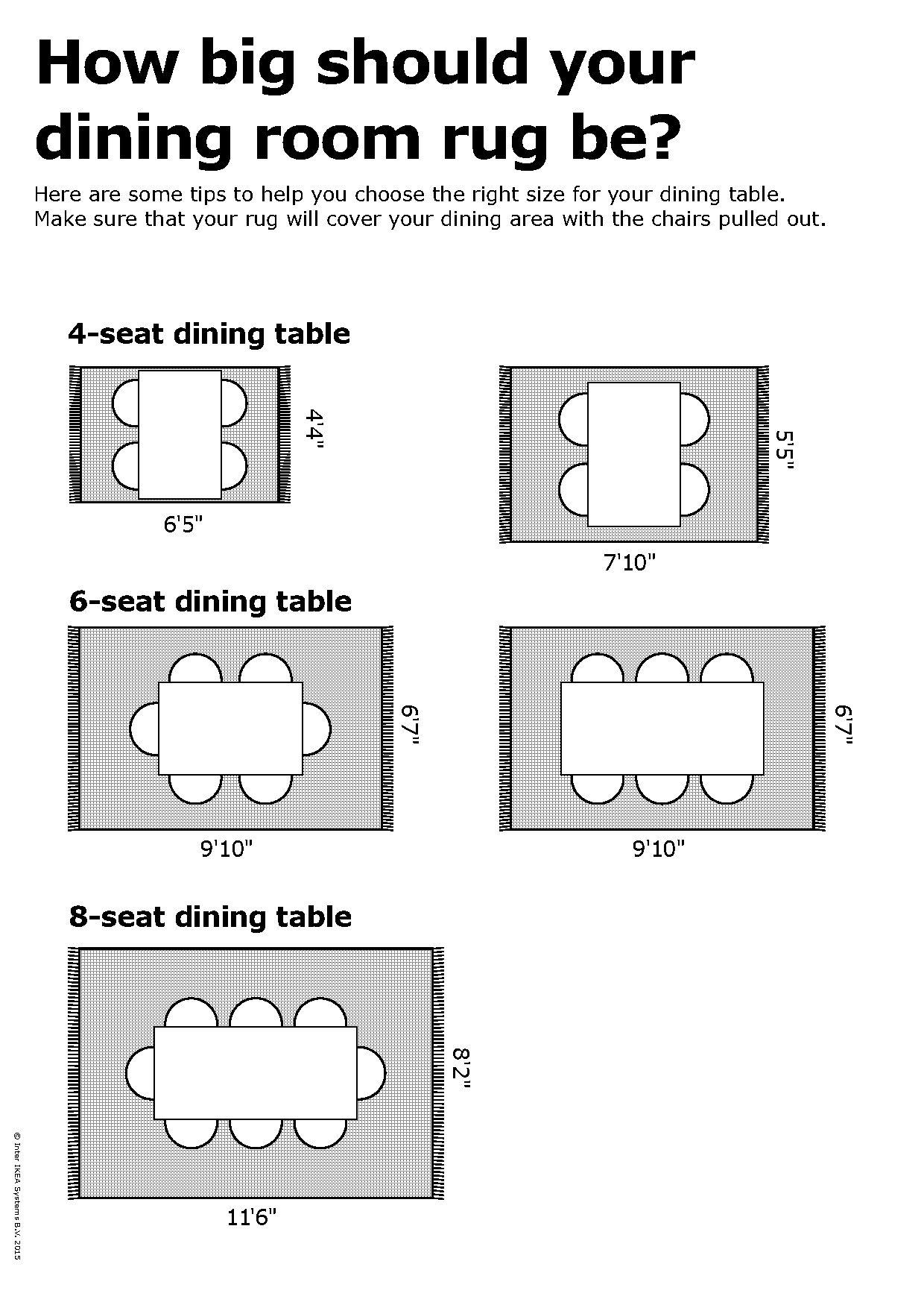 eight seat dining table