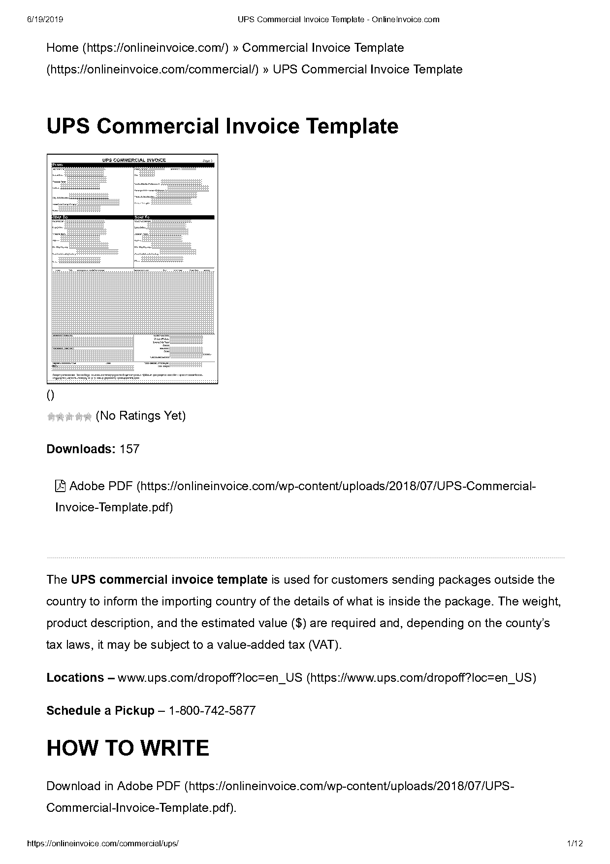 commercial invoice with vat