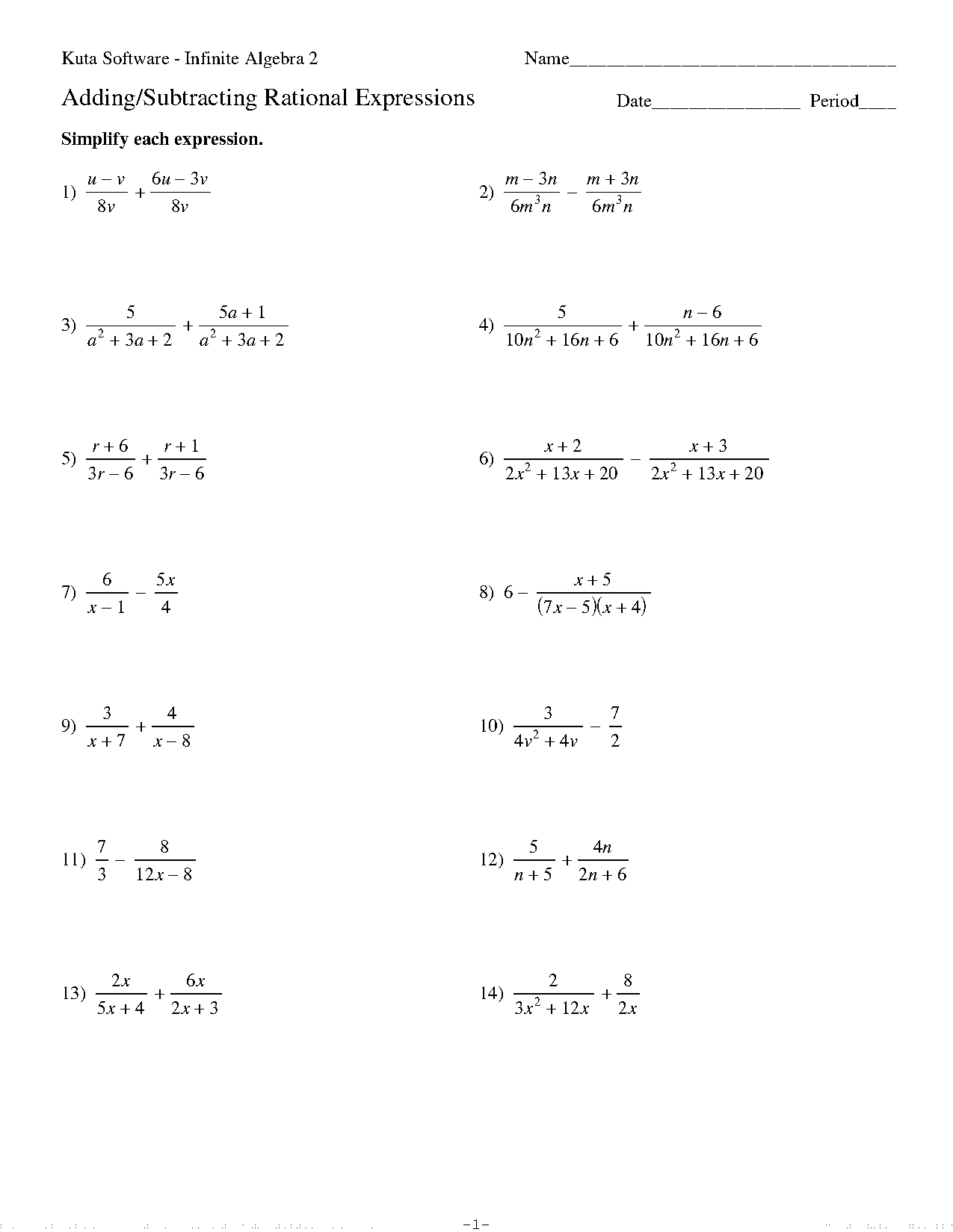 fractions addition with unlike denominators worksheets