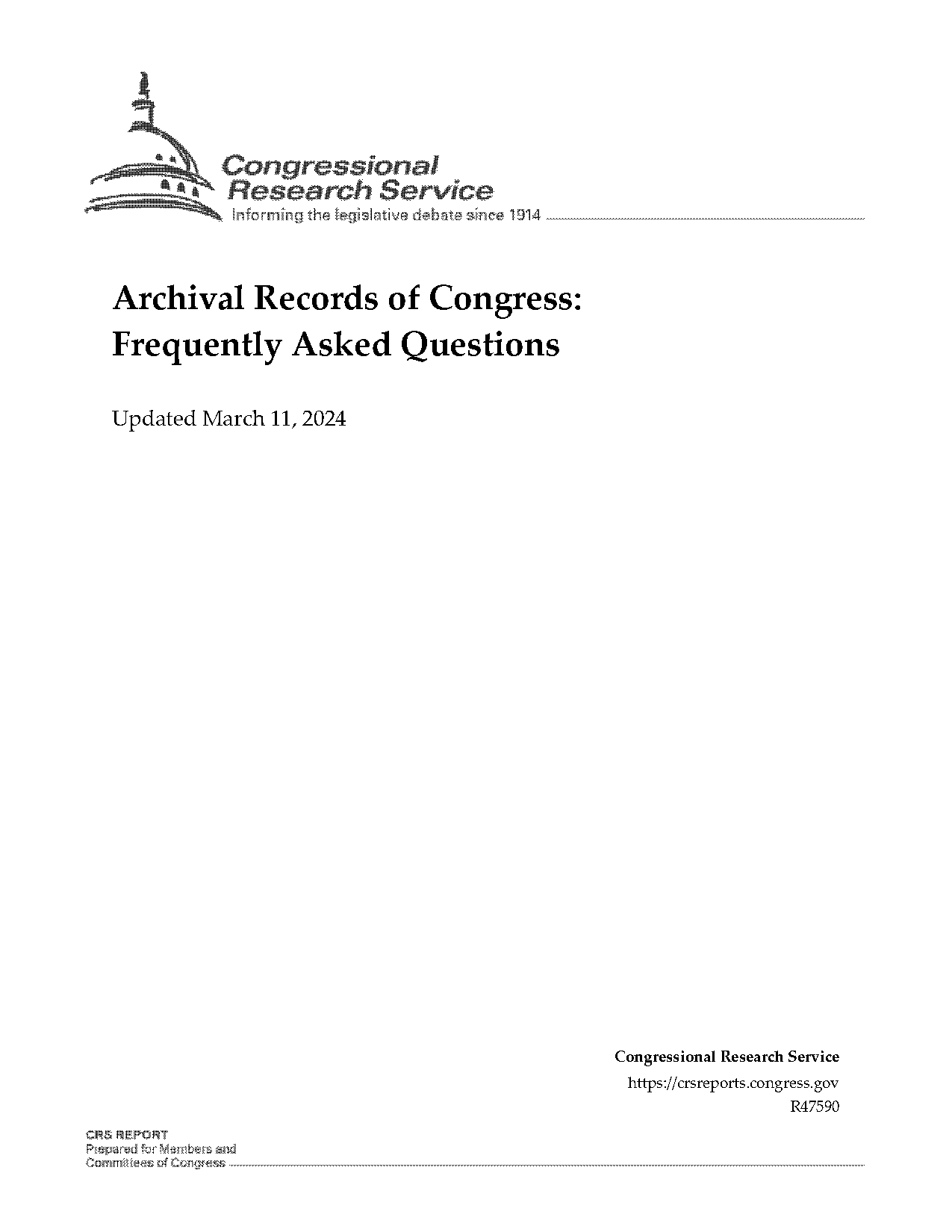 congressional records now private property