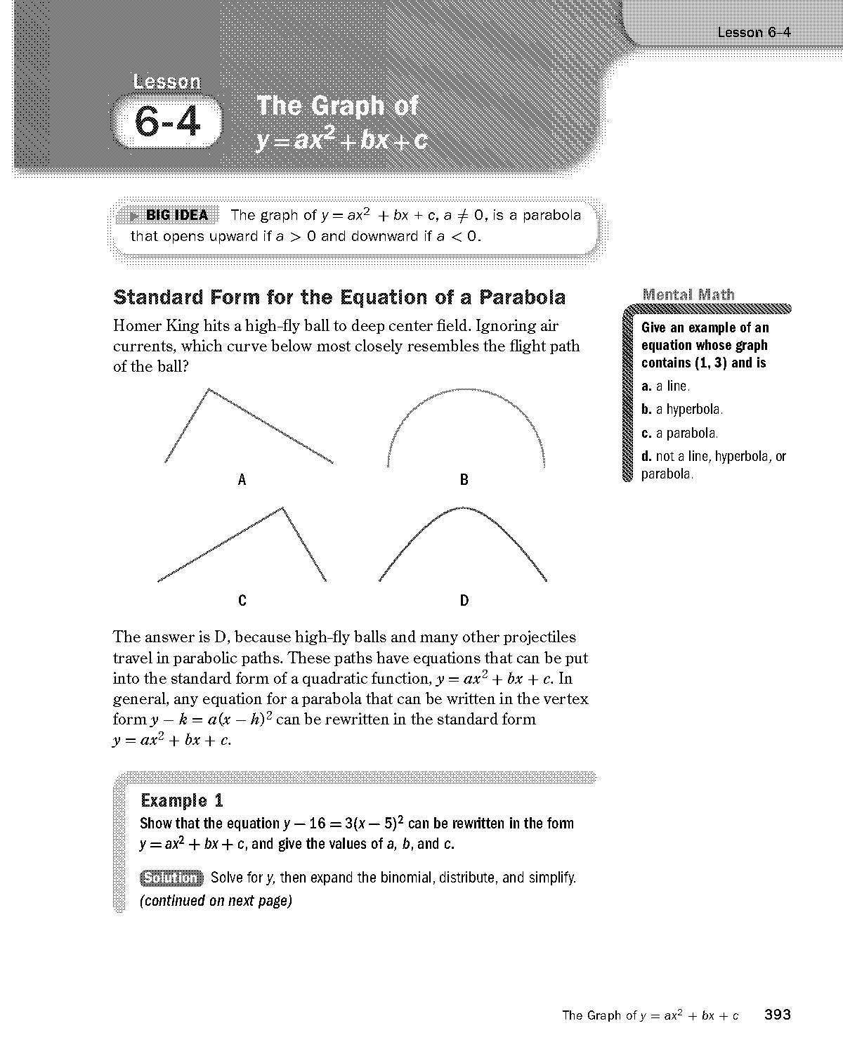 quadratic formula when written in standard form