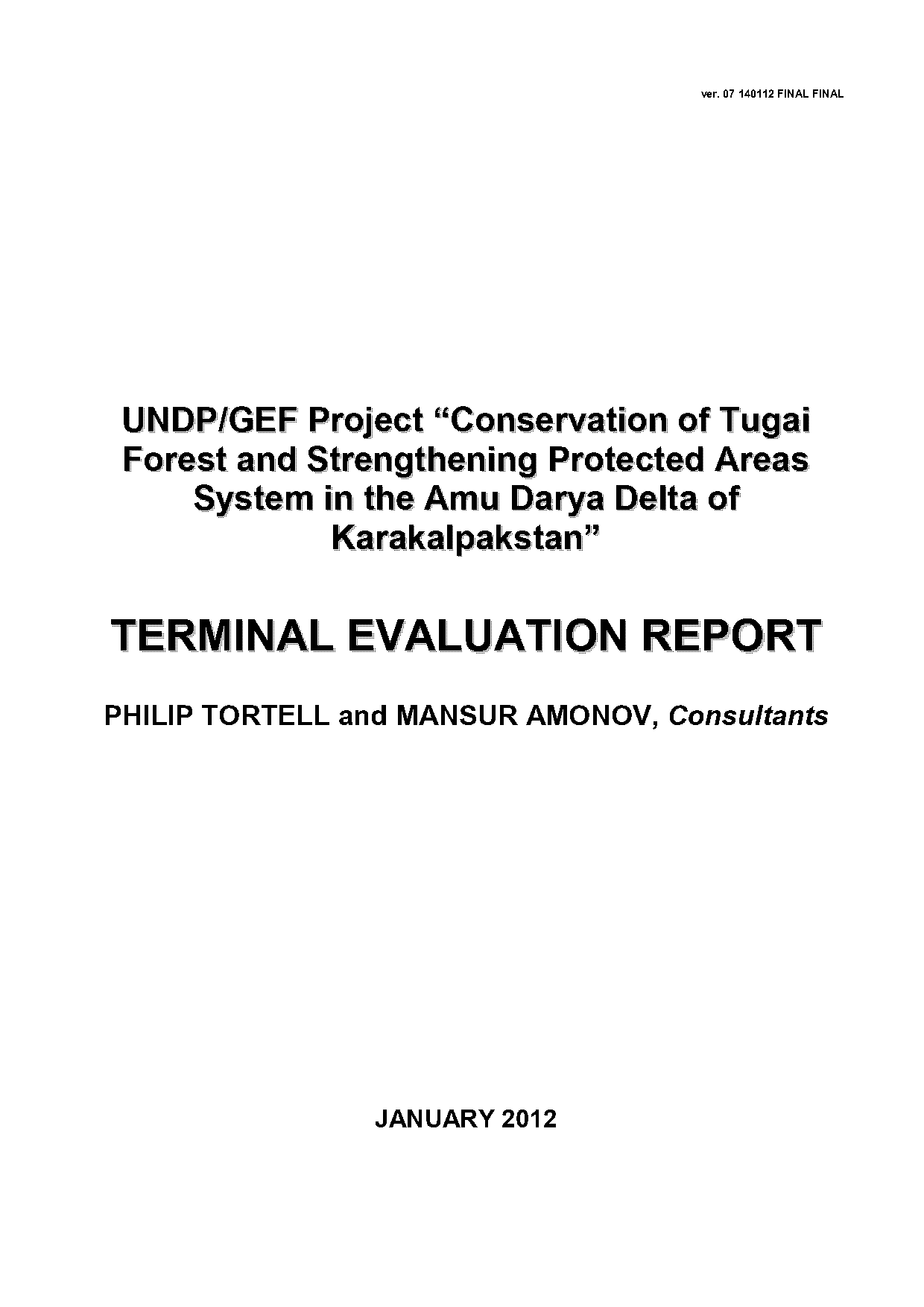 project terminal report sample