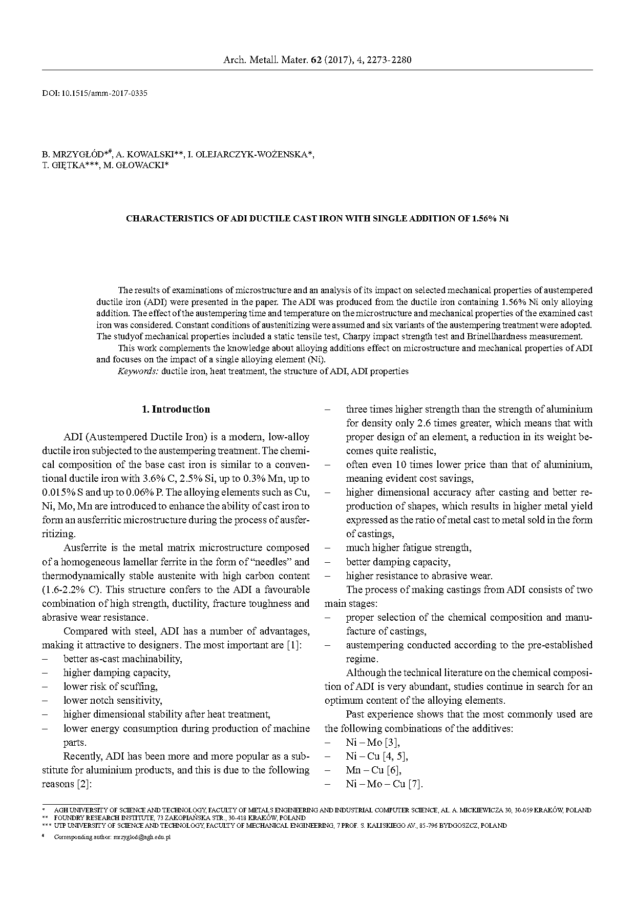 cast iron chemical properties