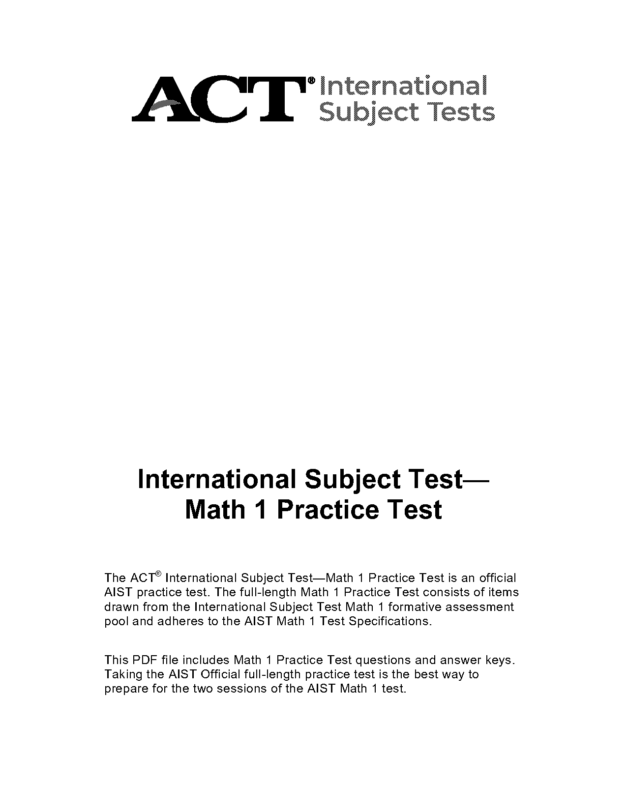 printable act math practice test