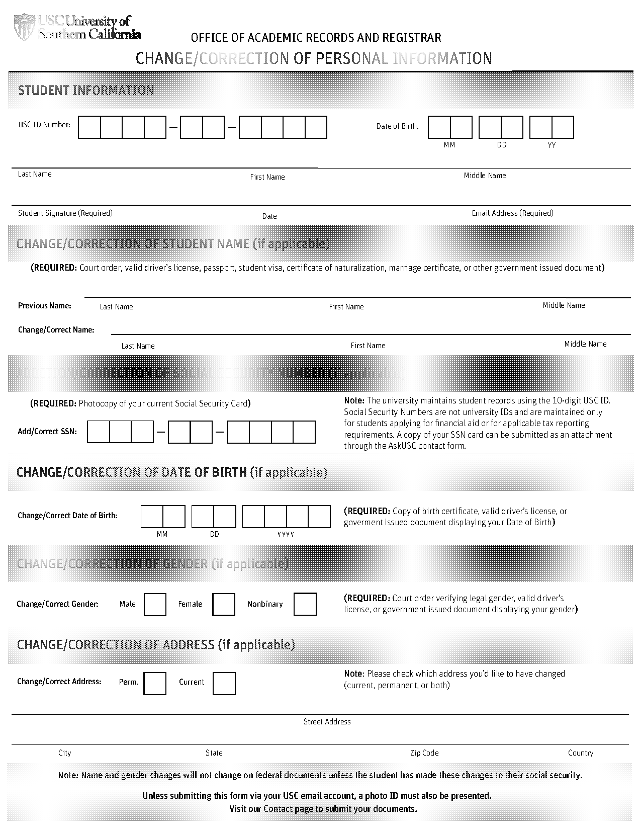 application for correction of date of birth in university