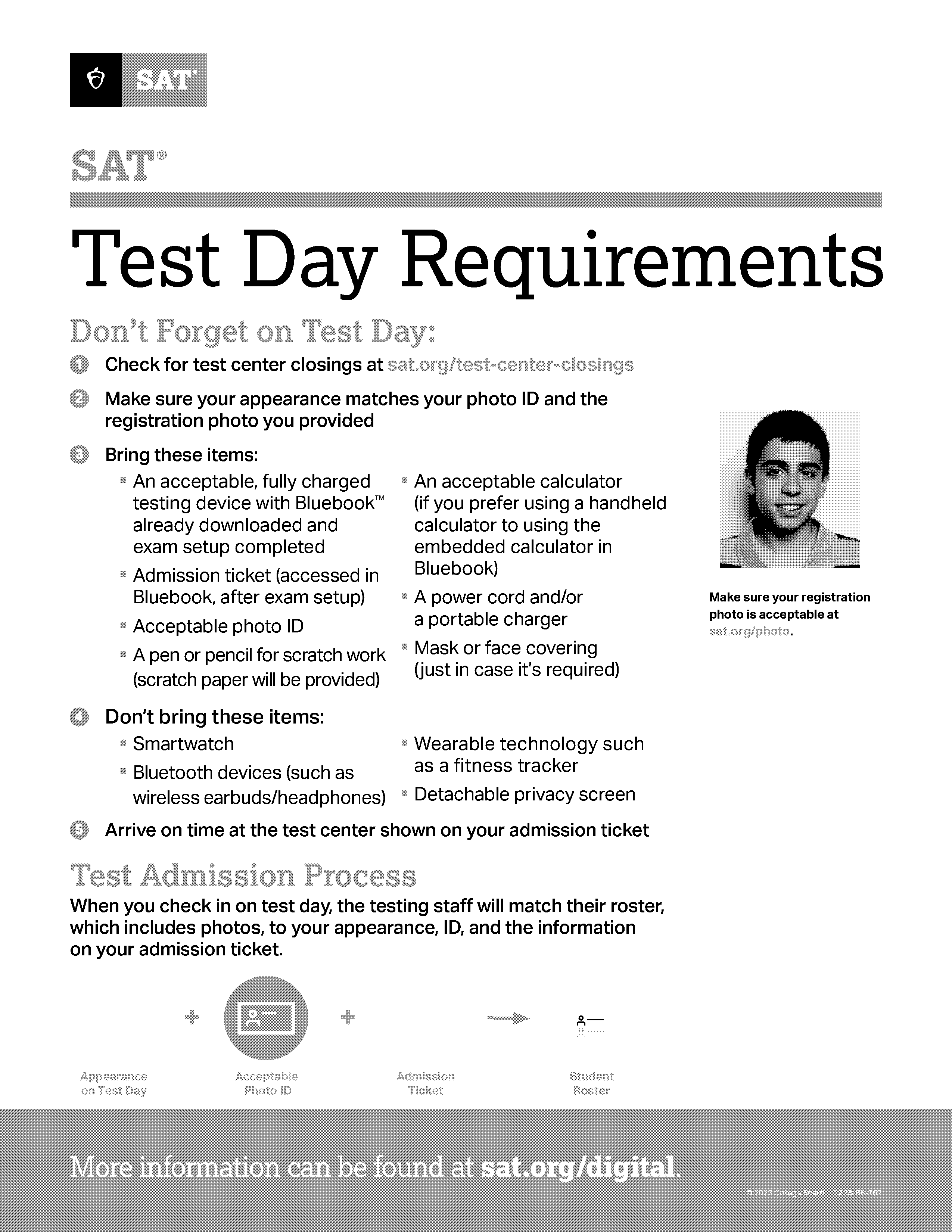 sat test day requirements