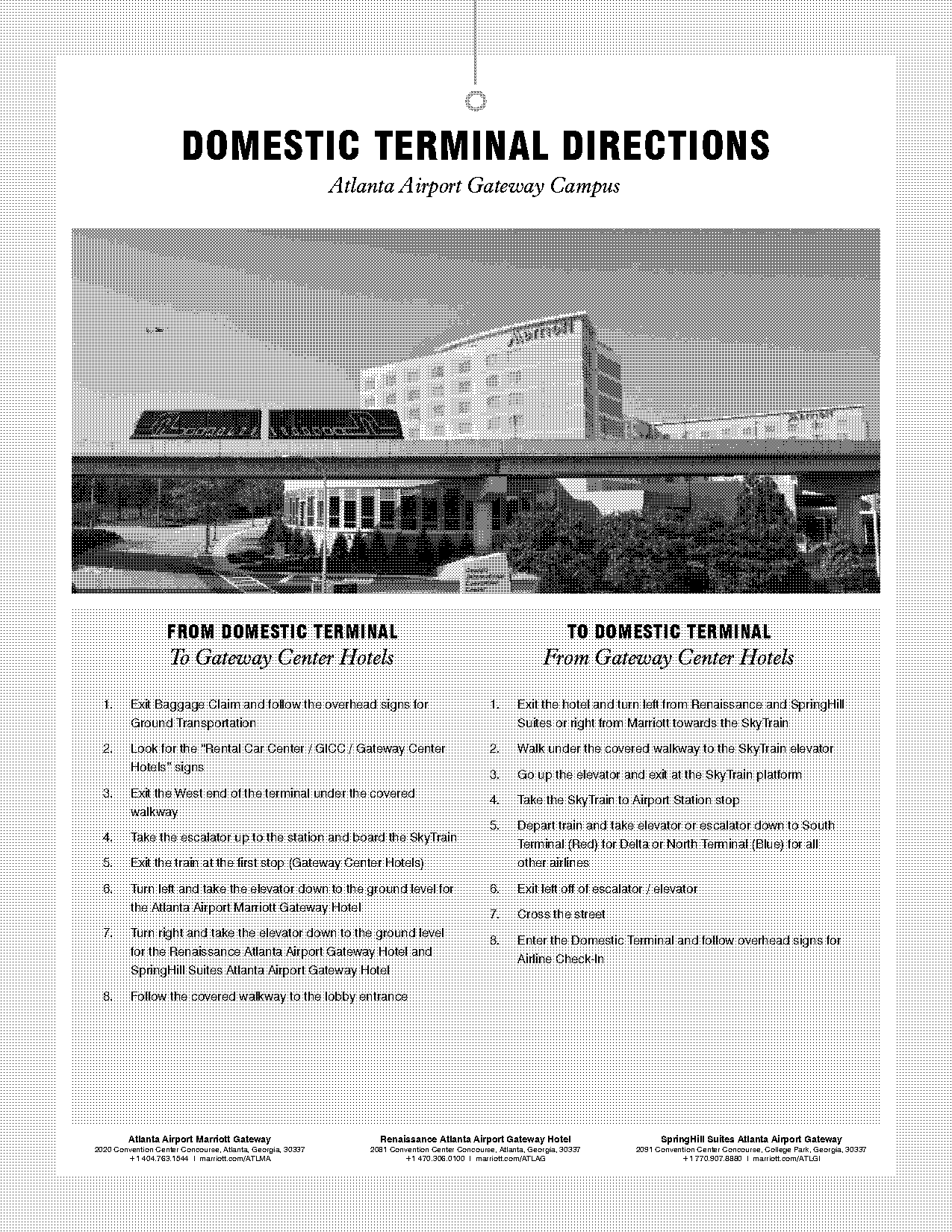 atlanta airport north terminal directions