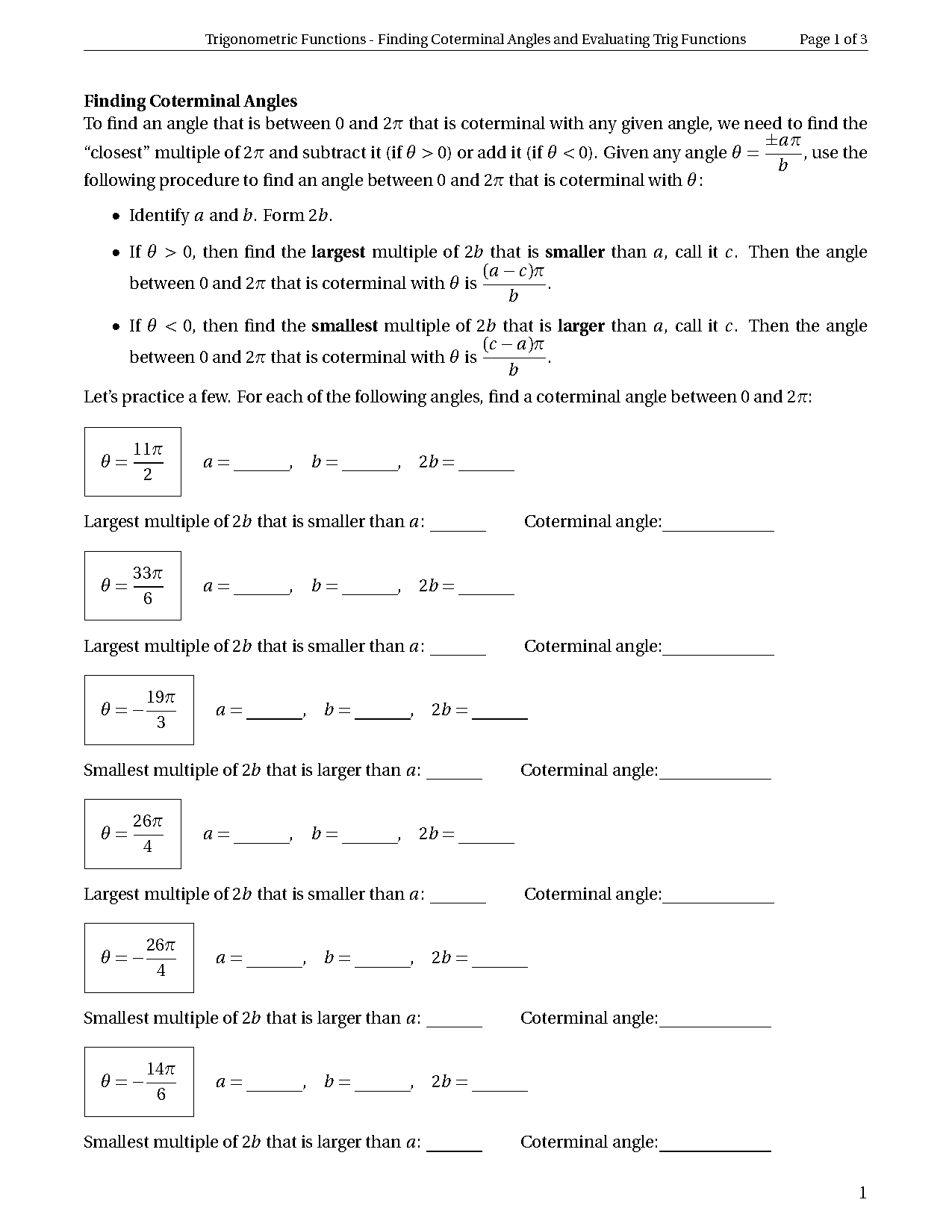 reference angle vs coterminal angle