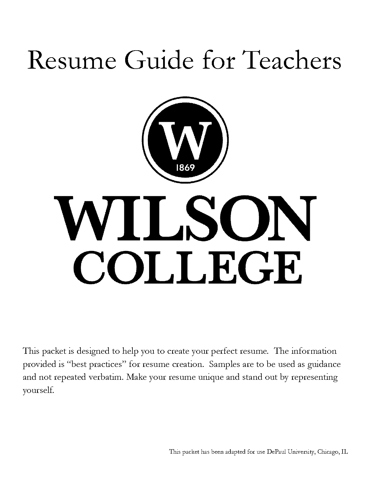 college teacher resume pdf