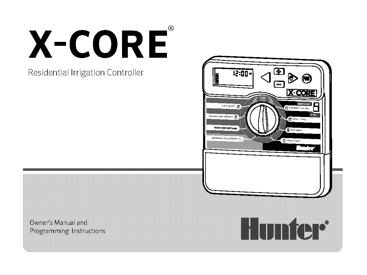 hunter irrigation timer instructions