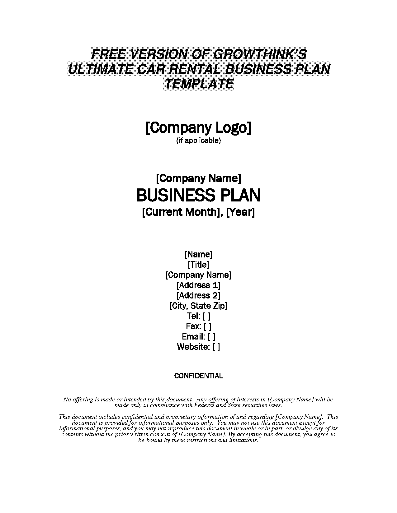 leasing company business plan