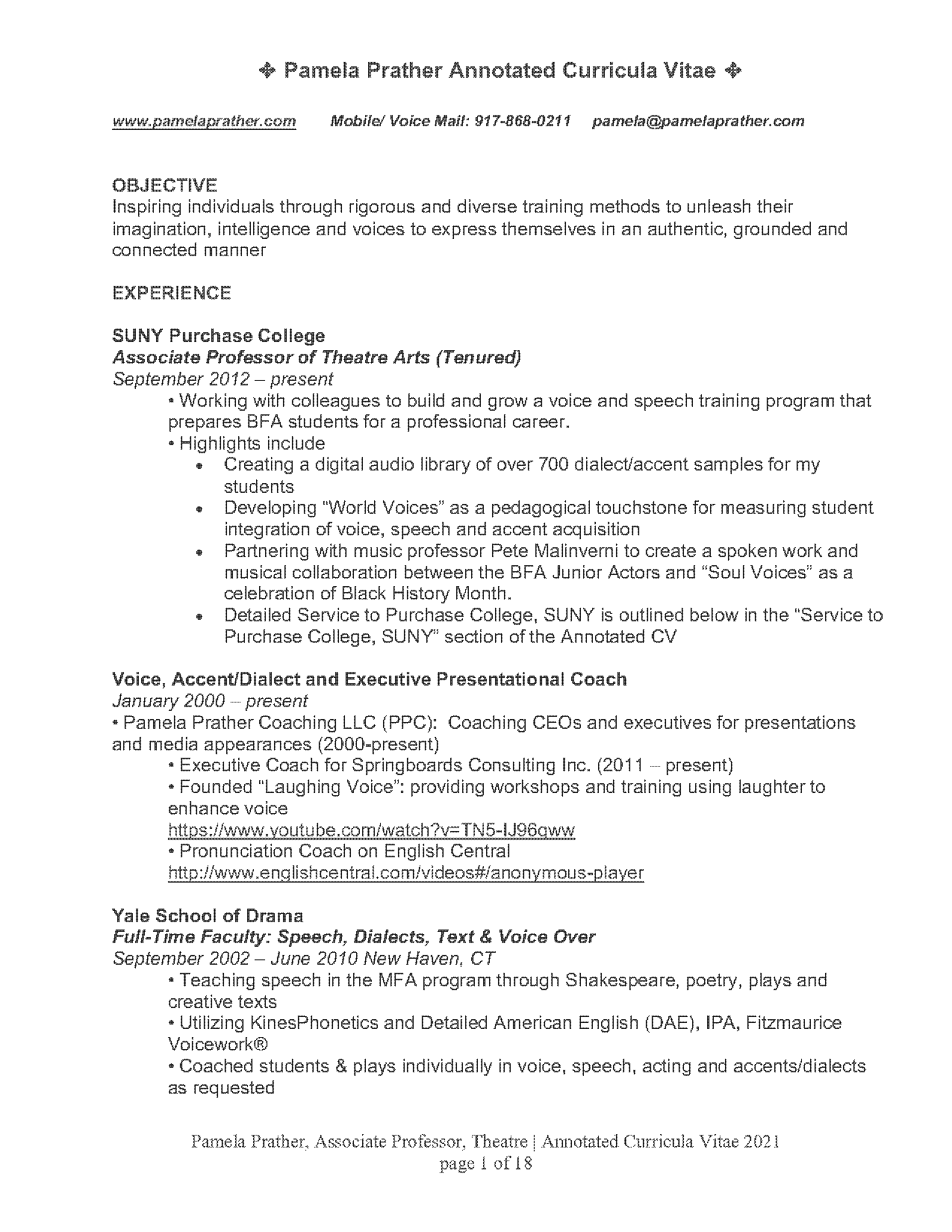 yale school of drama acting technique taught