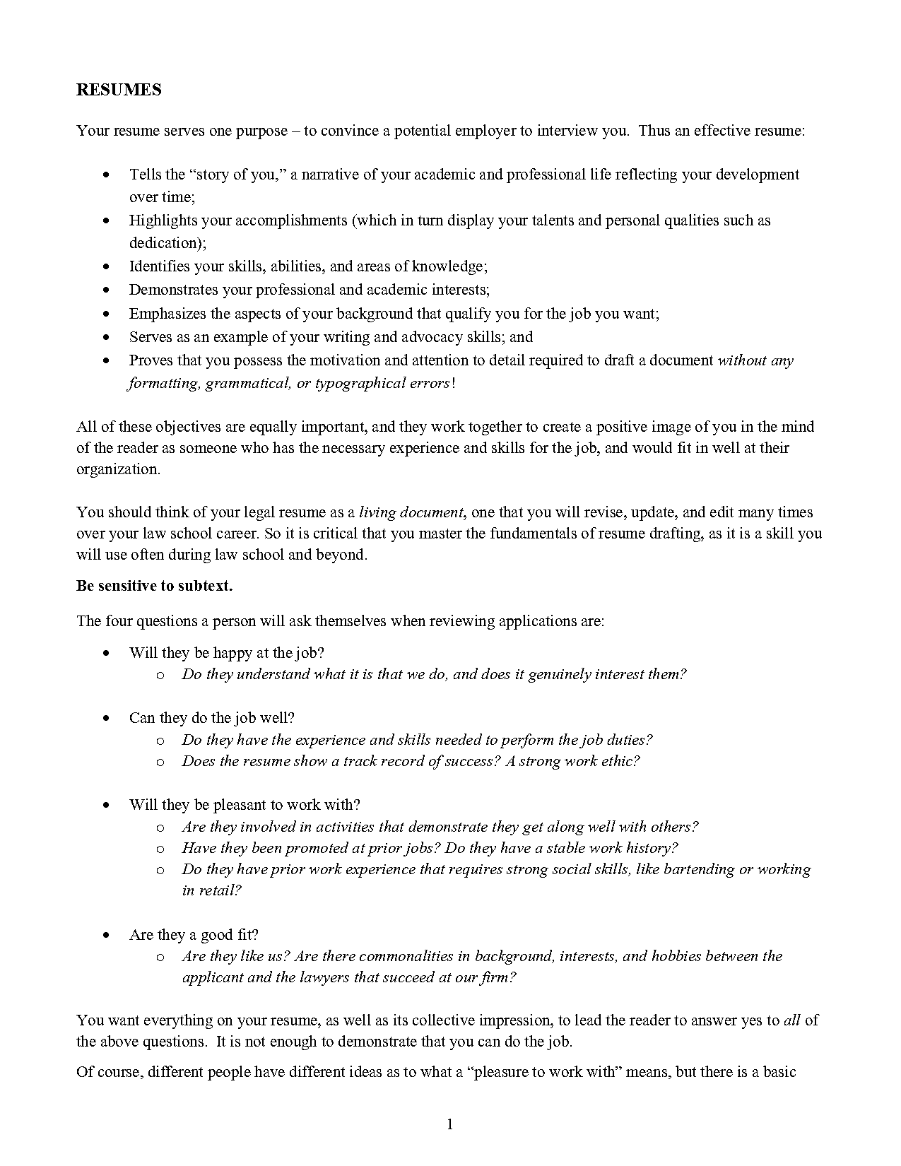 family law court experience resume