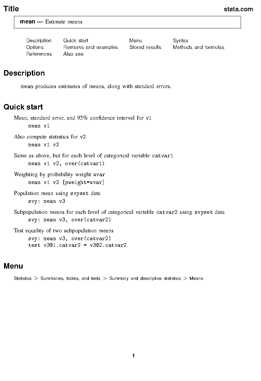 how to calculate mean of a sample