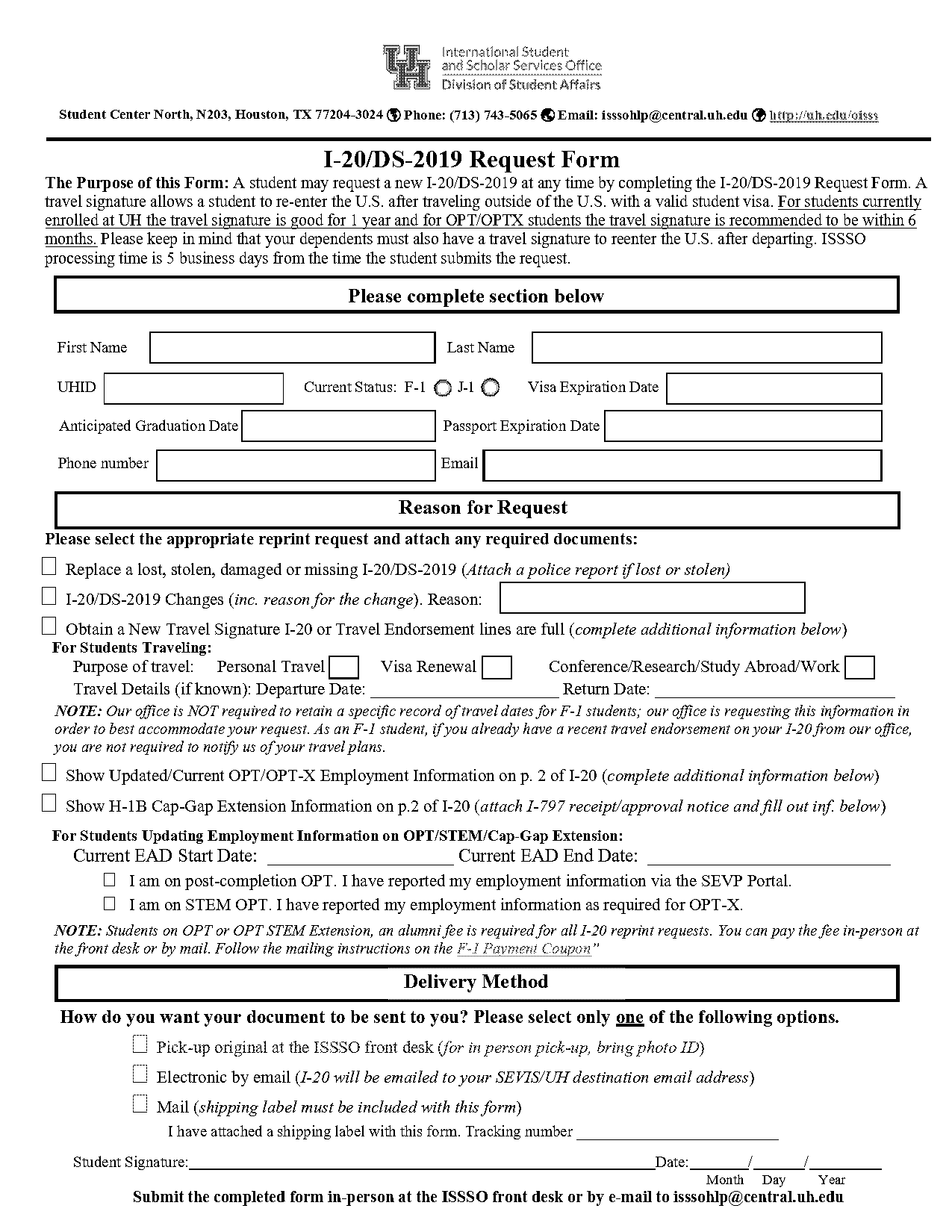 uoh photo release form