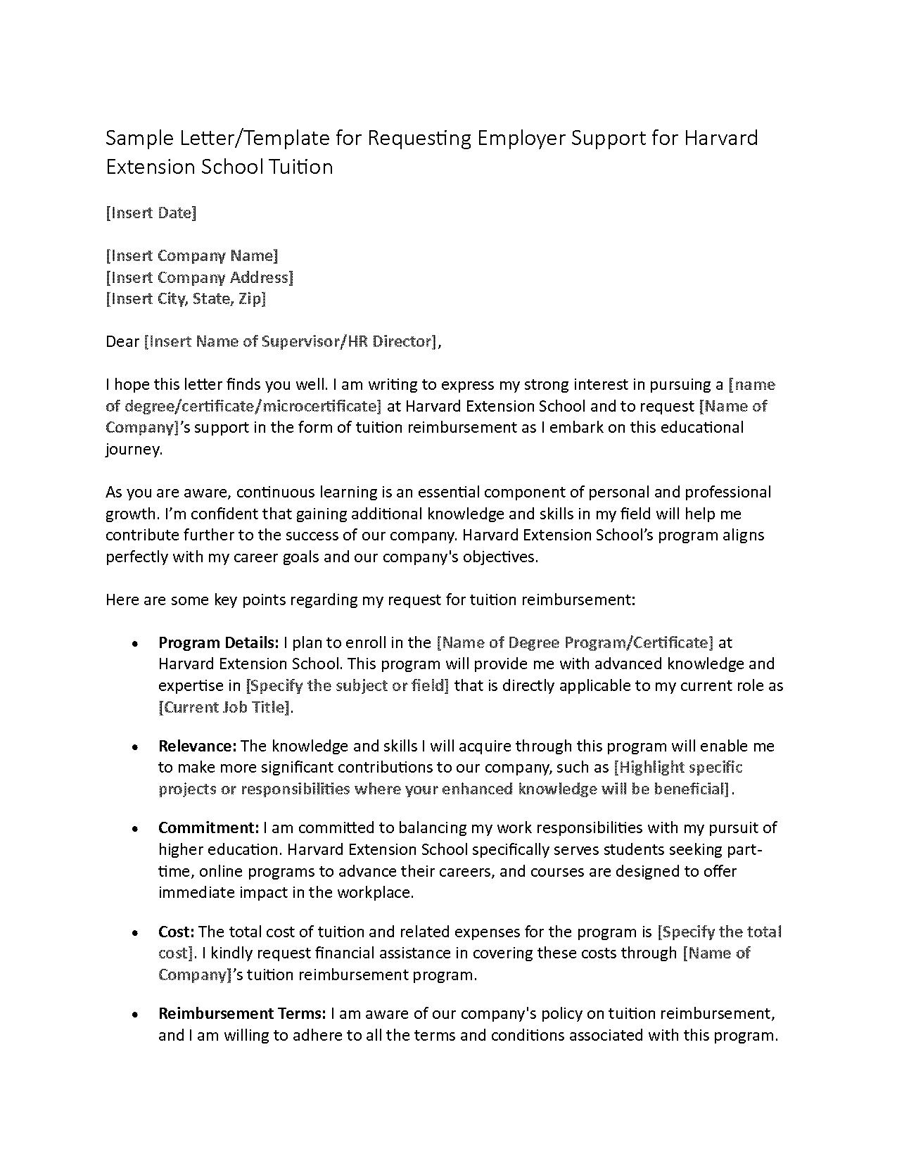 financial aid hardship letter for school templates