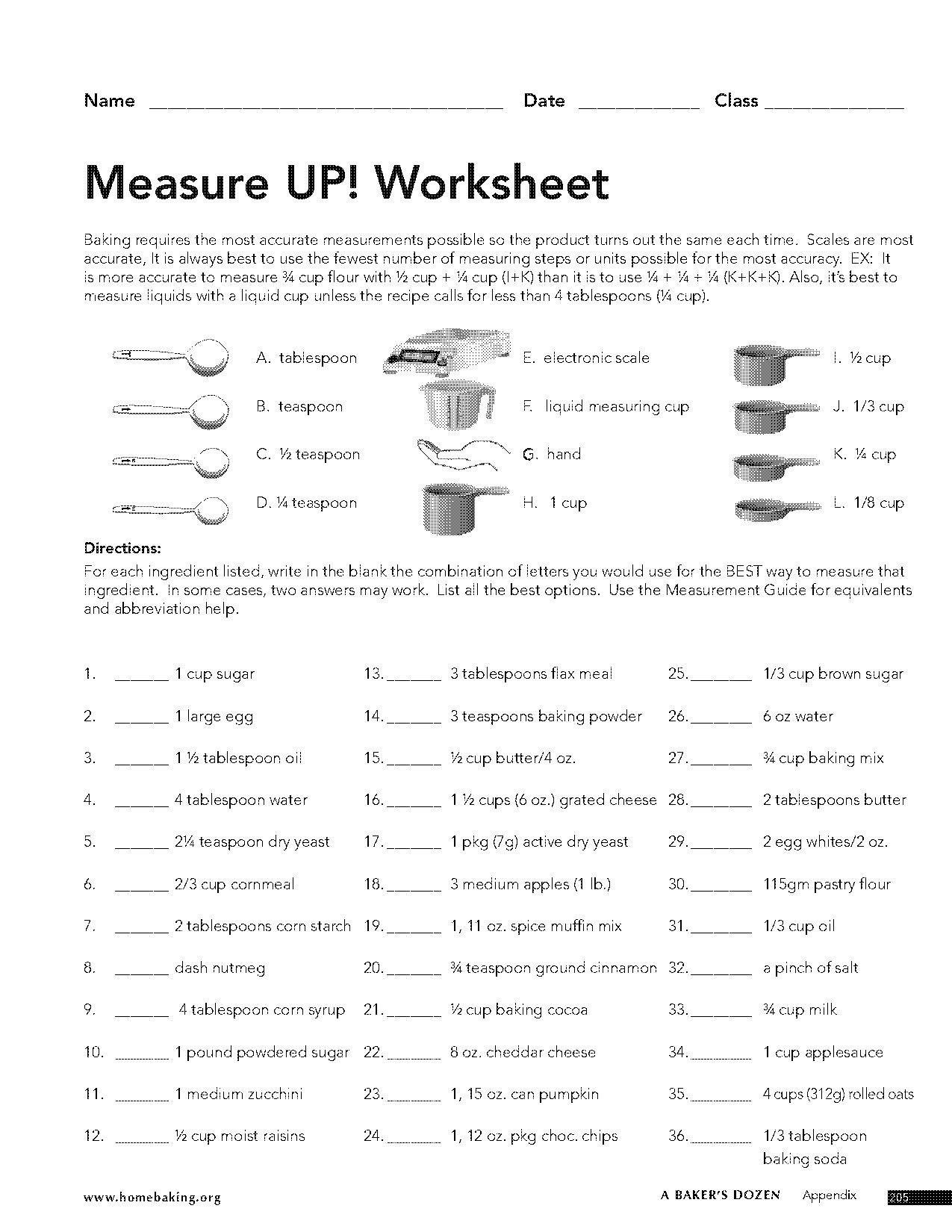 kitchen math workbook worksheet answers