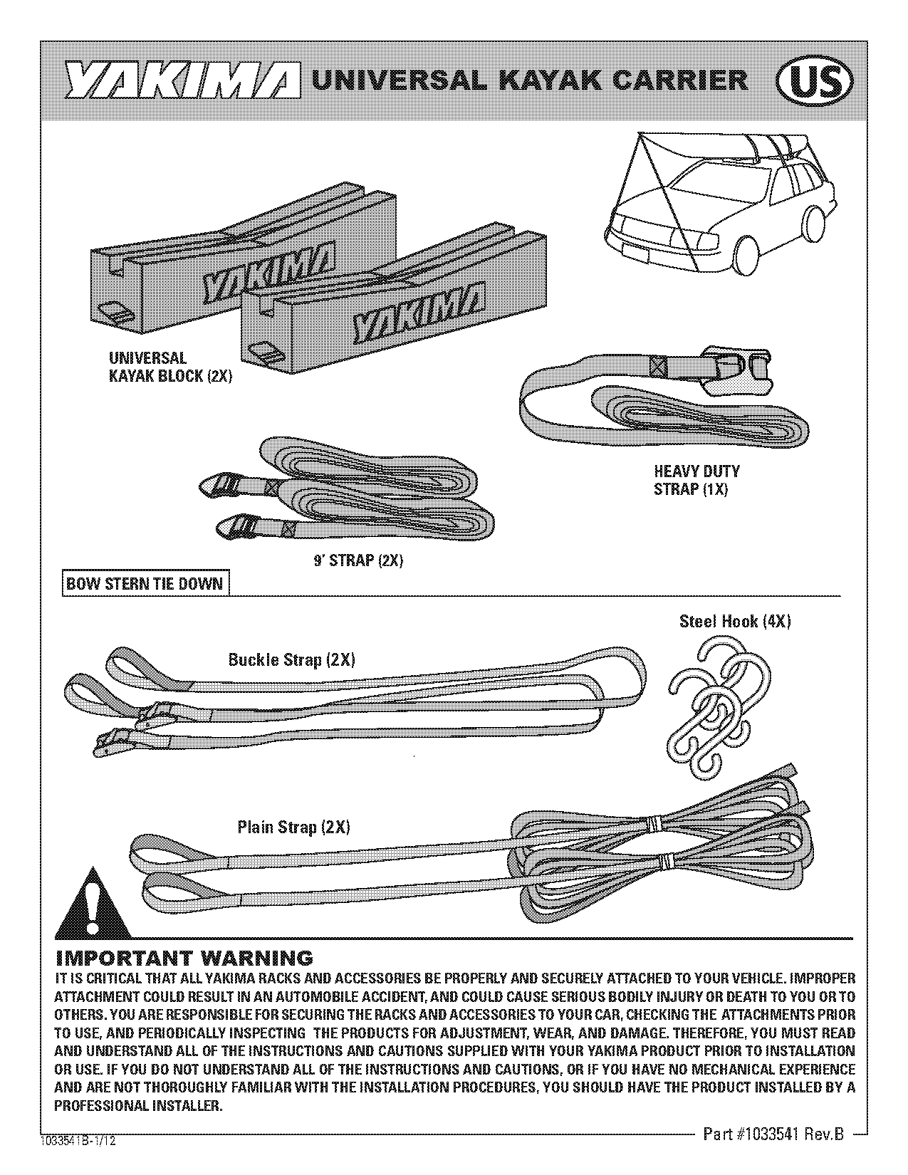 yakima car rack instructions