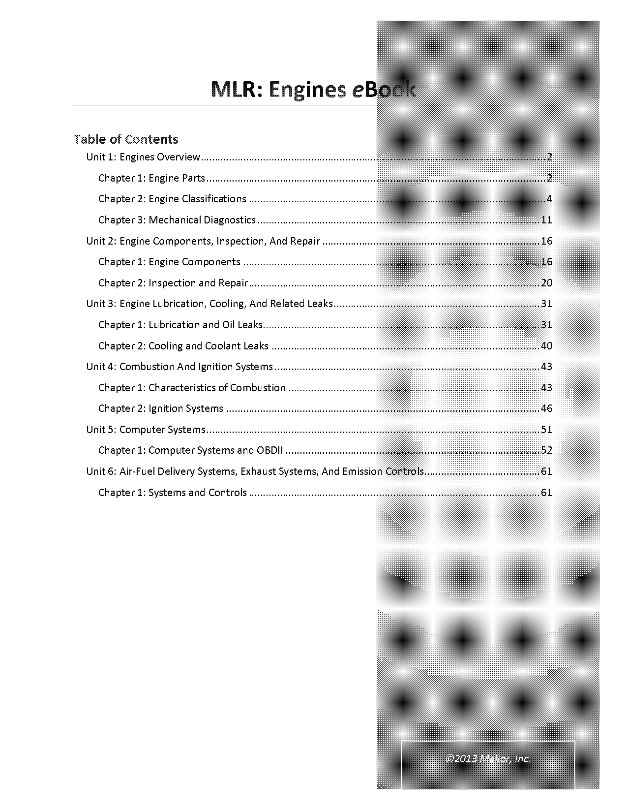 car engine parts pdf