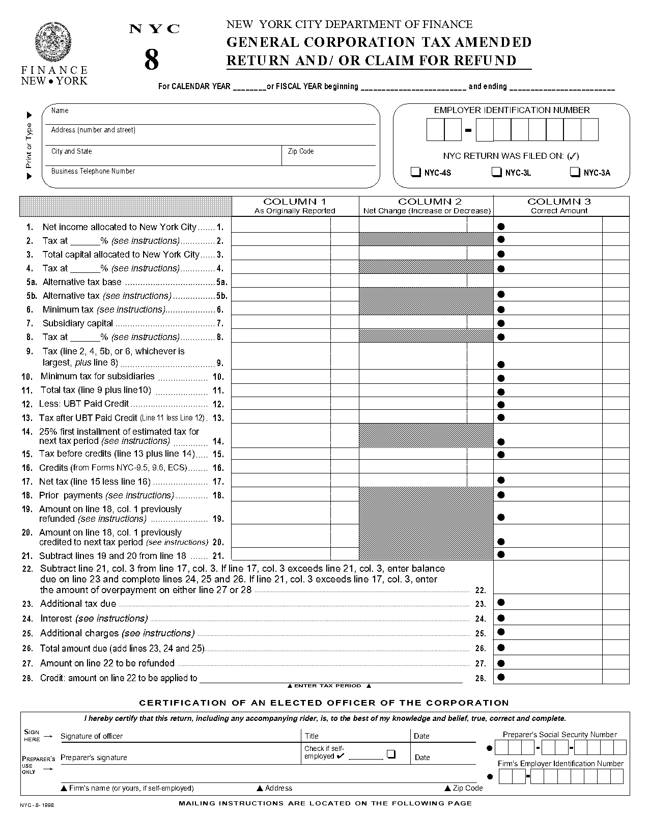 ny amended corporate return