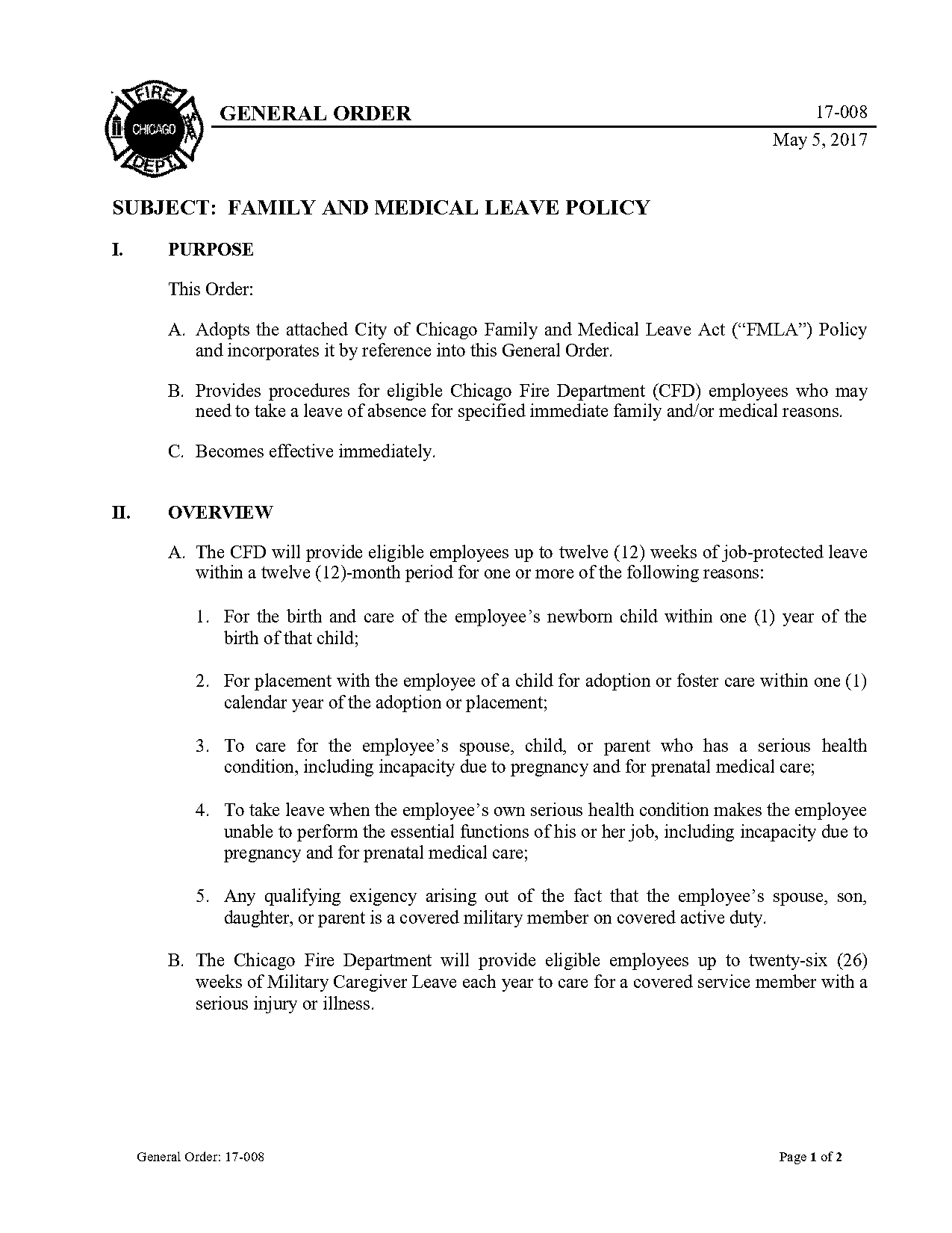 chicago fire department contract