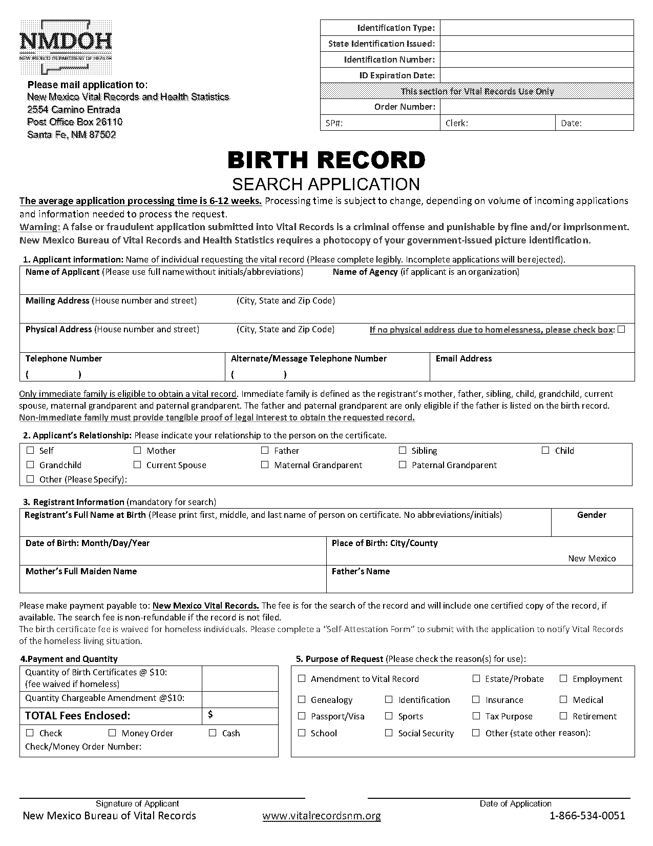 free online birth record search