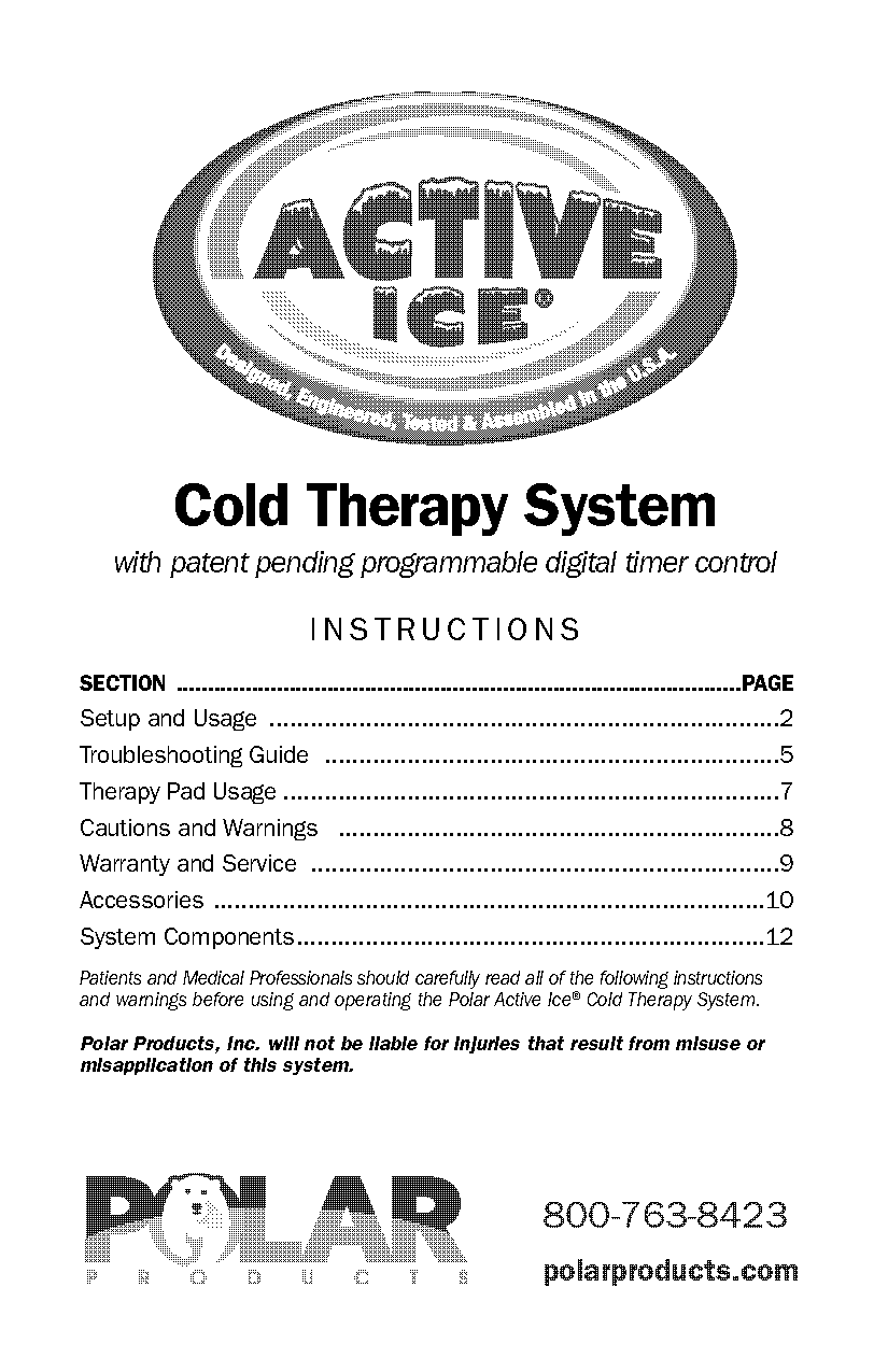 polar ice machine user manual