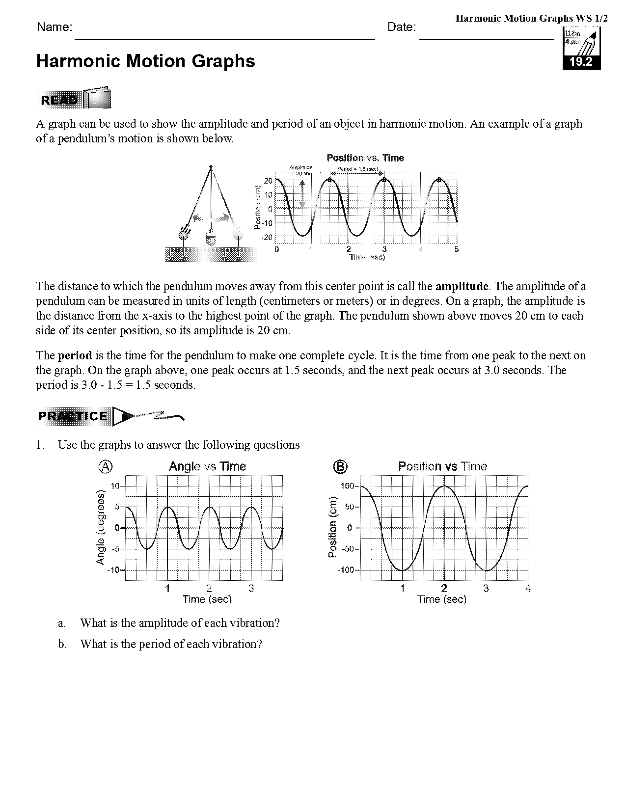 worksheet graphing motion answers