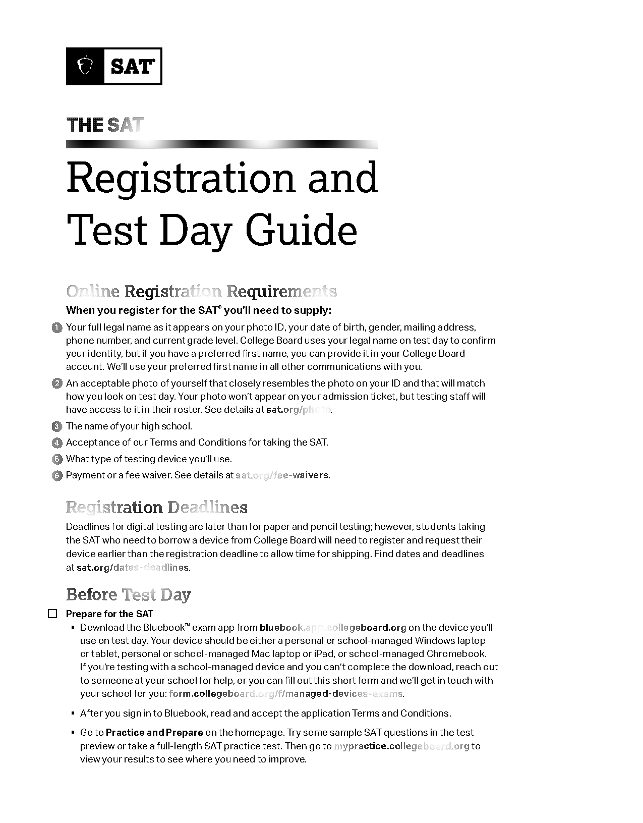 sat test day requirements