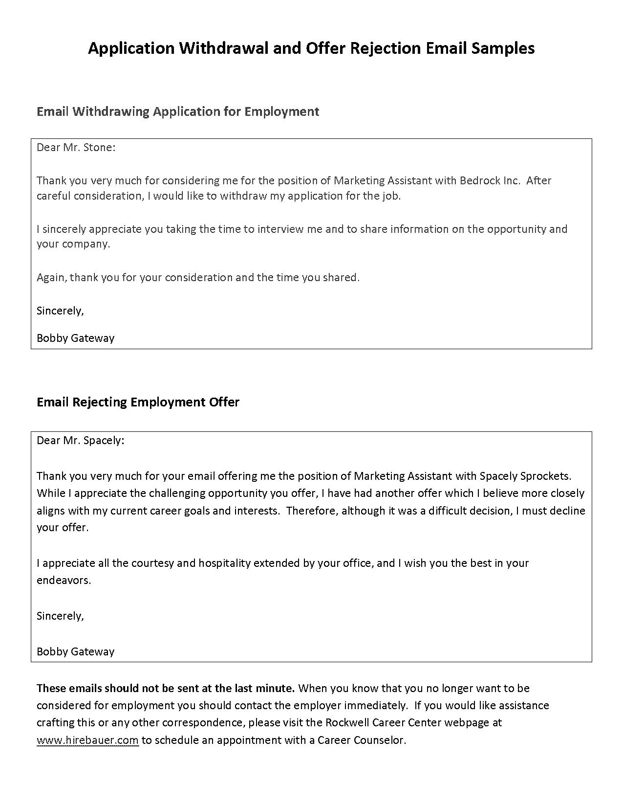 decline proposal email template