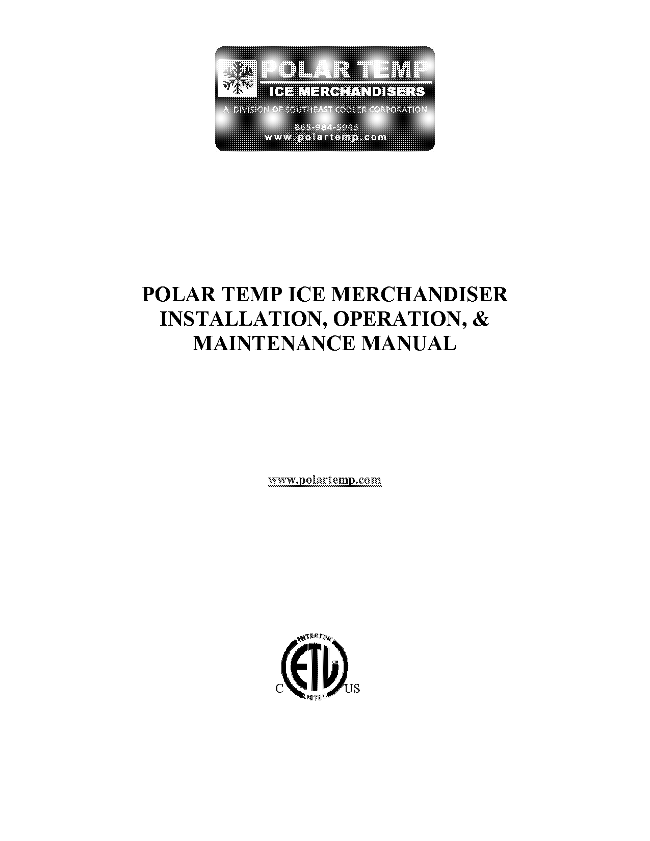 polar ice machine user manual