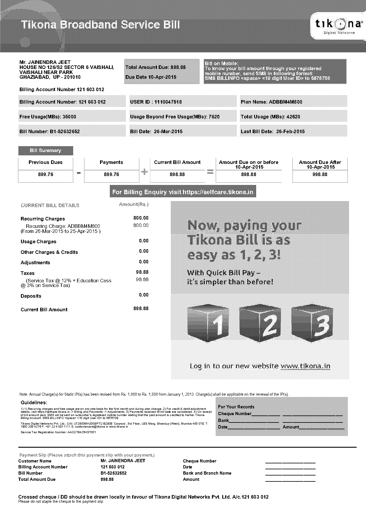 tikona service reference number