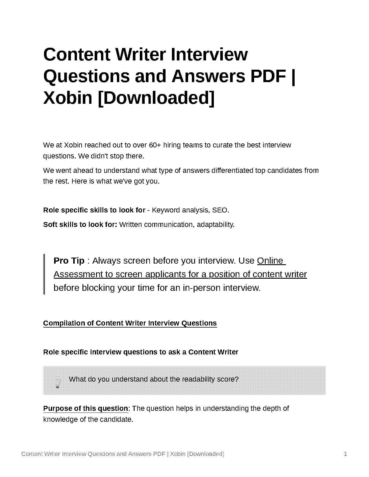 technical writer interview questions and answers pdf