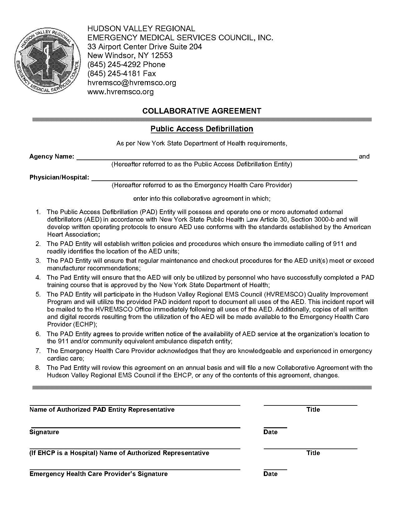 ems policy for construction company