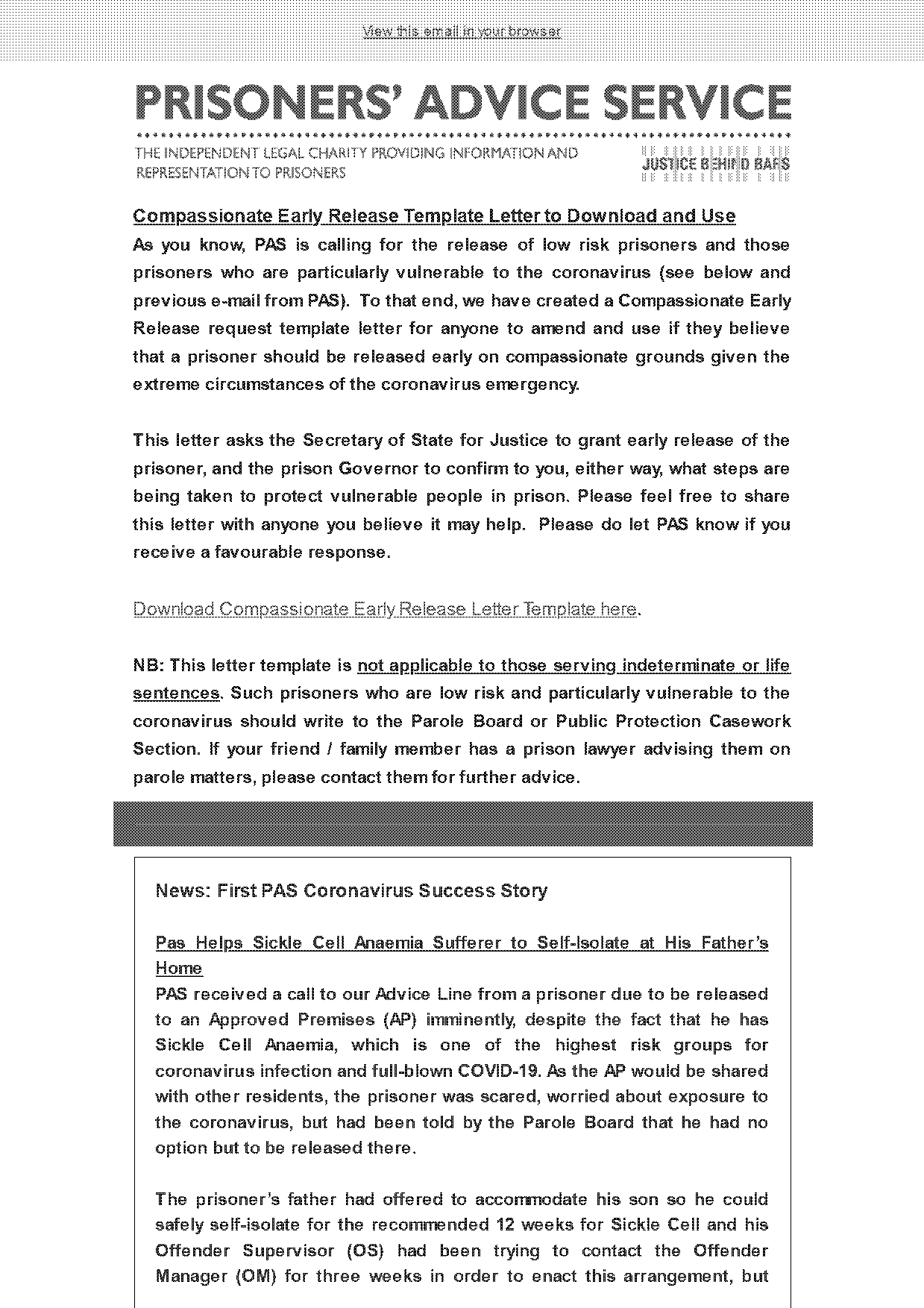 early release compassionate release letter example