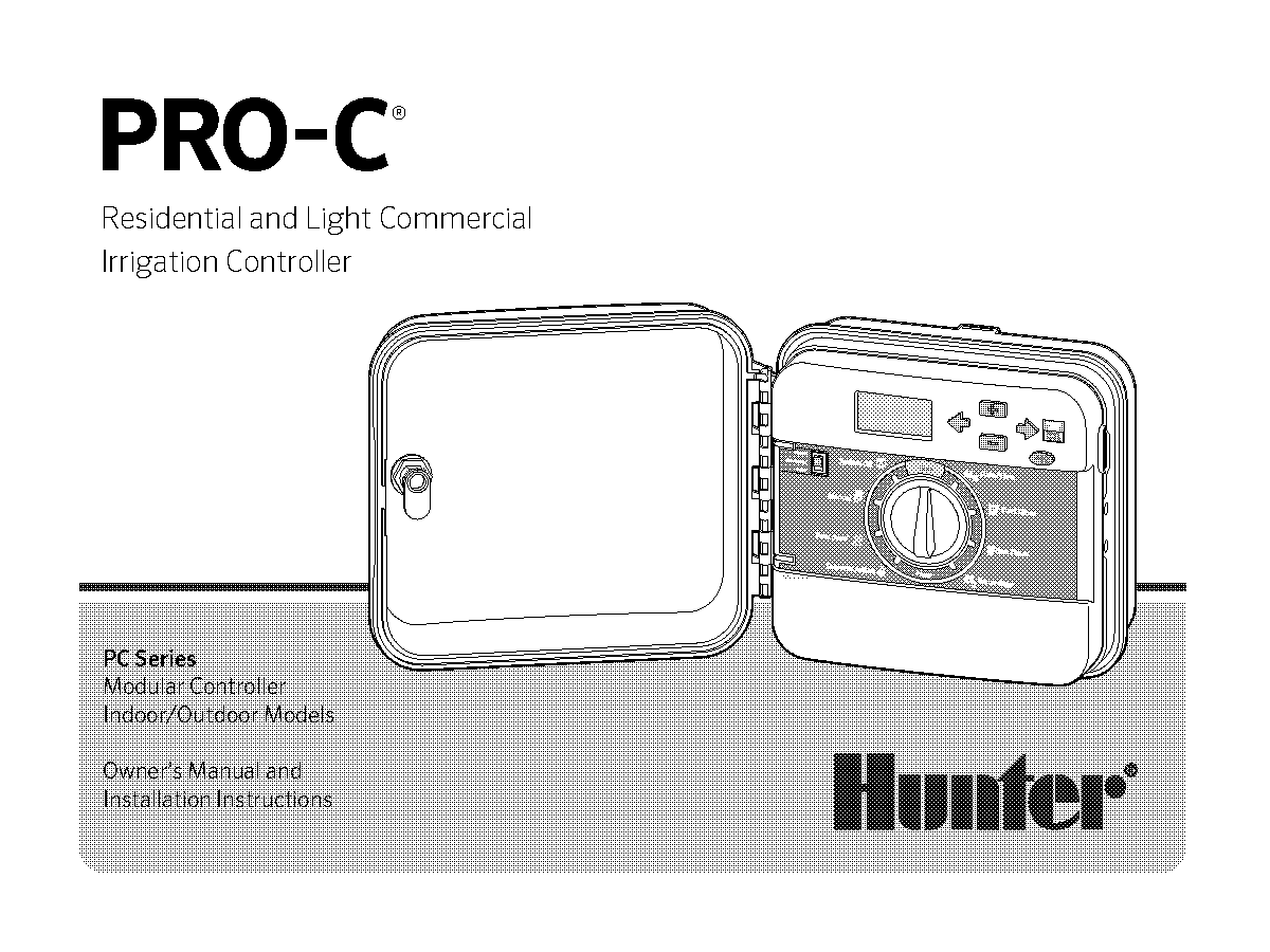 hunter irrigation timer instructions