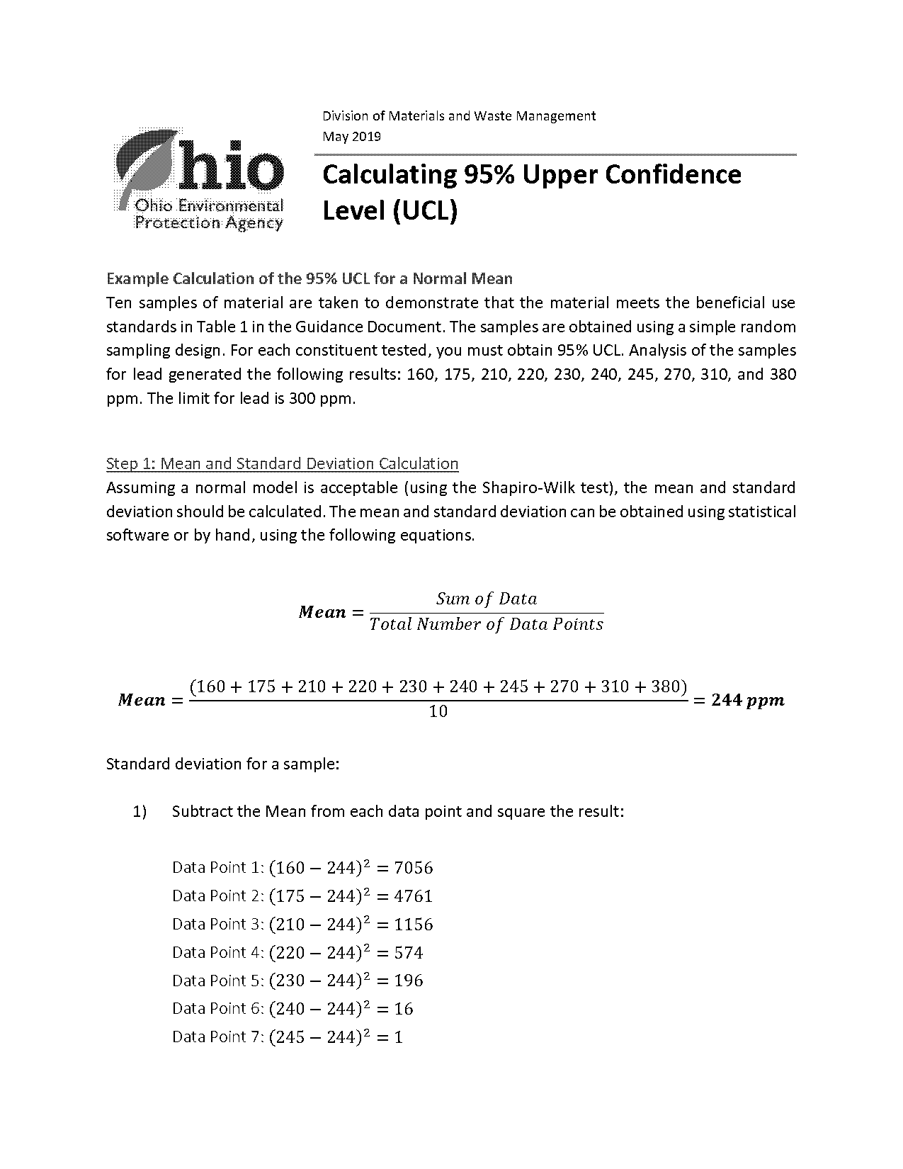 how to calculate mean of a sample