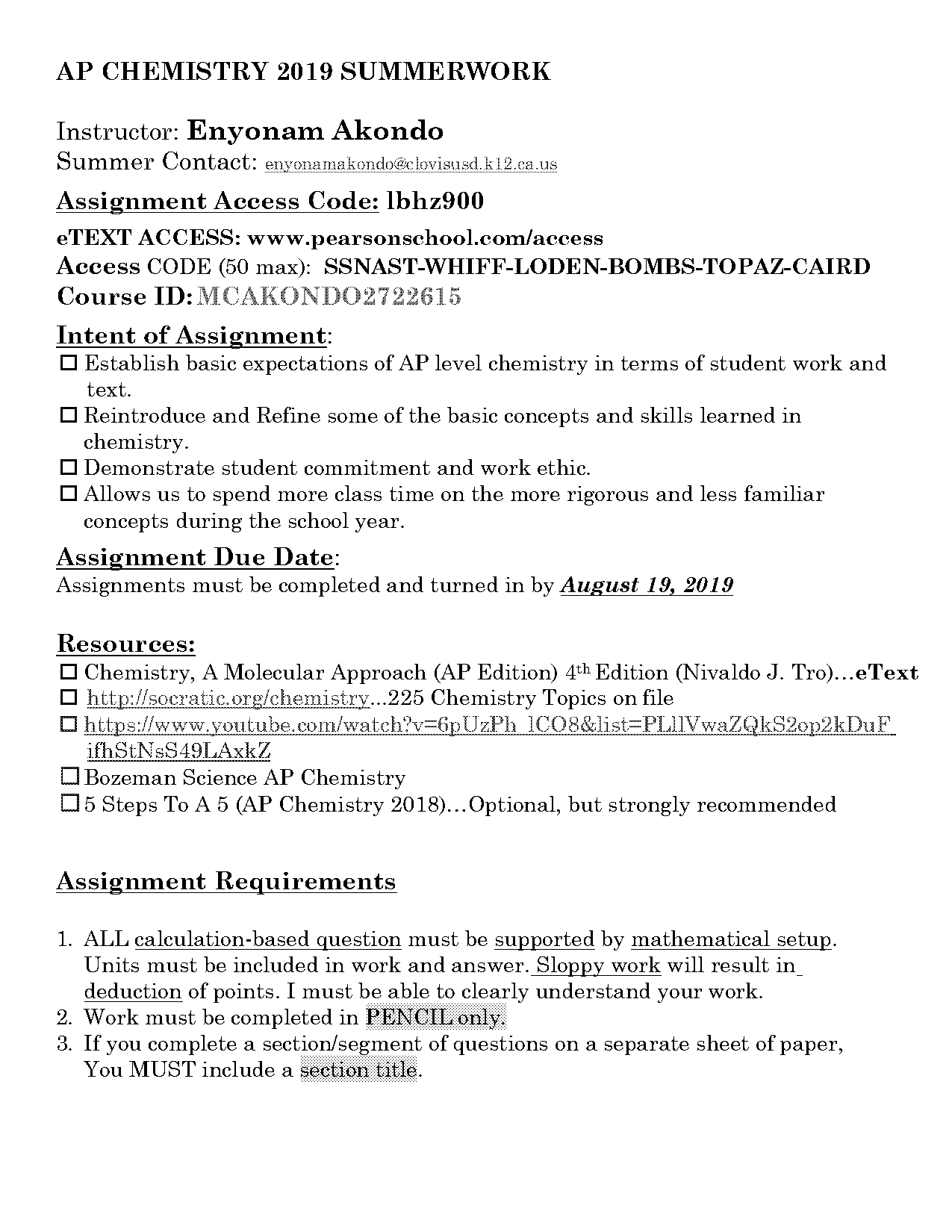 ap chemistry classification of matter worksheet answers