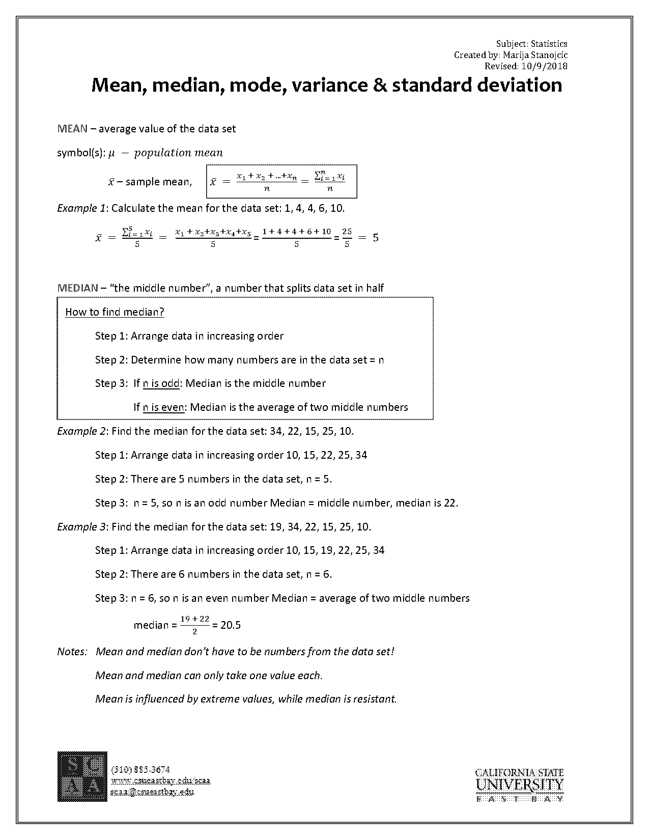 how to calculate mean of a sample