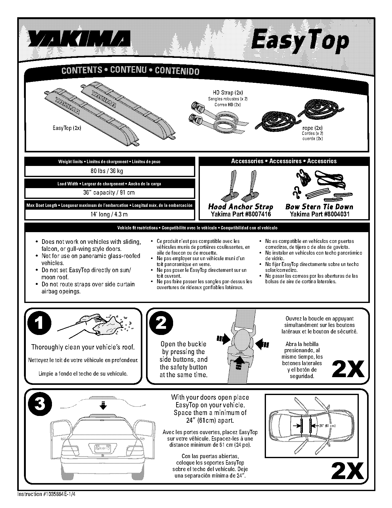 yakima car rack instructions